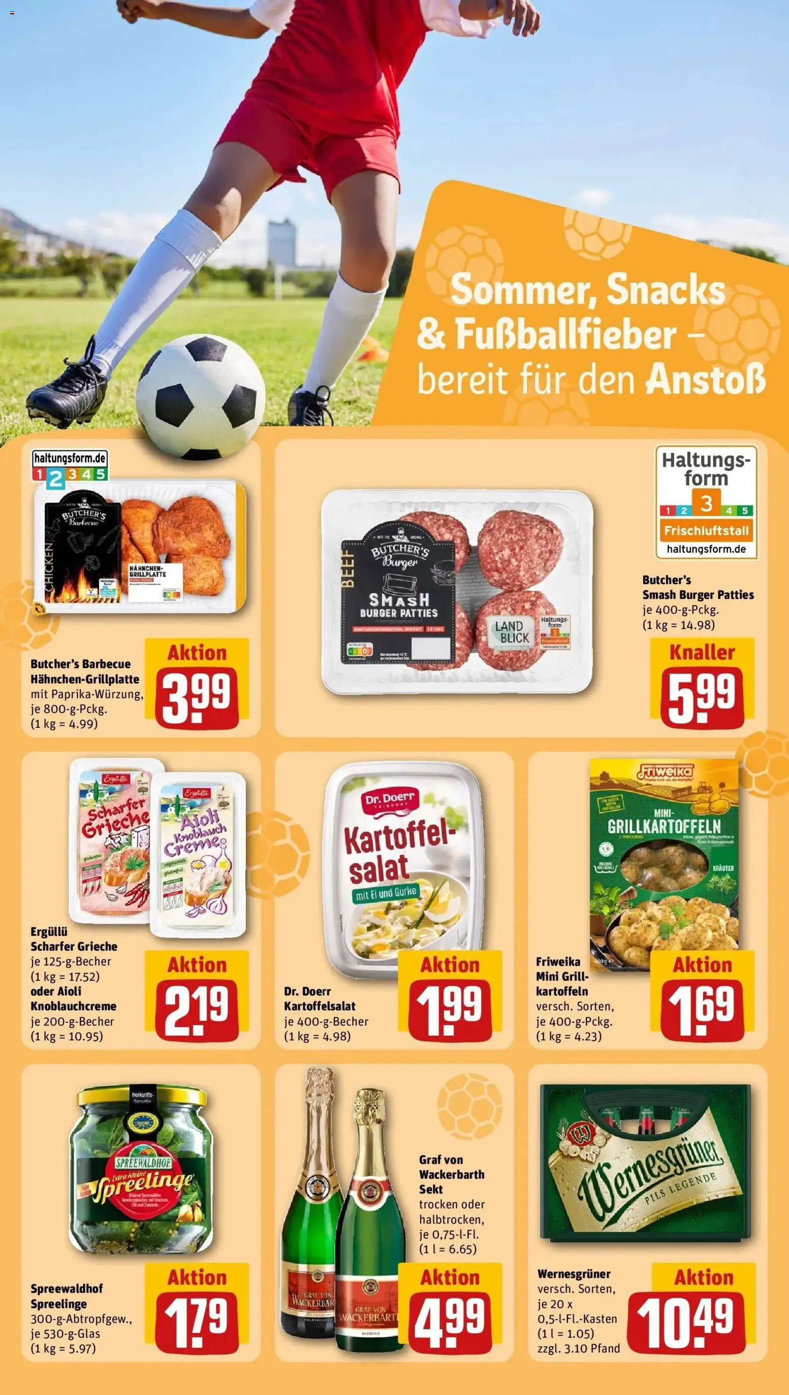 Rewe Prospekt Berlin / Buckow – gültig ab 08.06.2026 | Seite: 18 | Produkte: Pils, Kartoffeln, Knoblauch, Salat