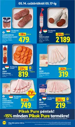 HAZÁNK KINCSEI Nemespenészes szalámi, Csemege / paprikás - amely érvényes a következő dátumtól: 14.05.2026 | Oldal: 8