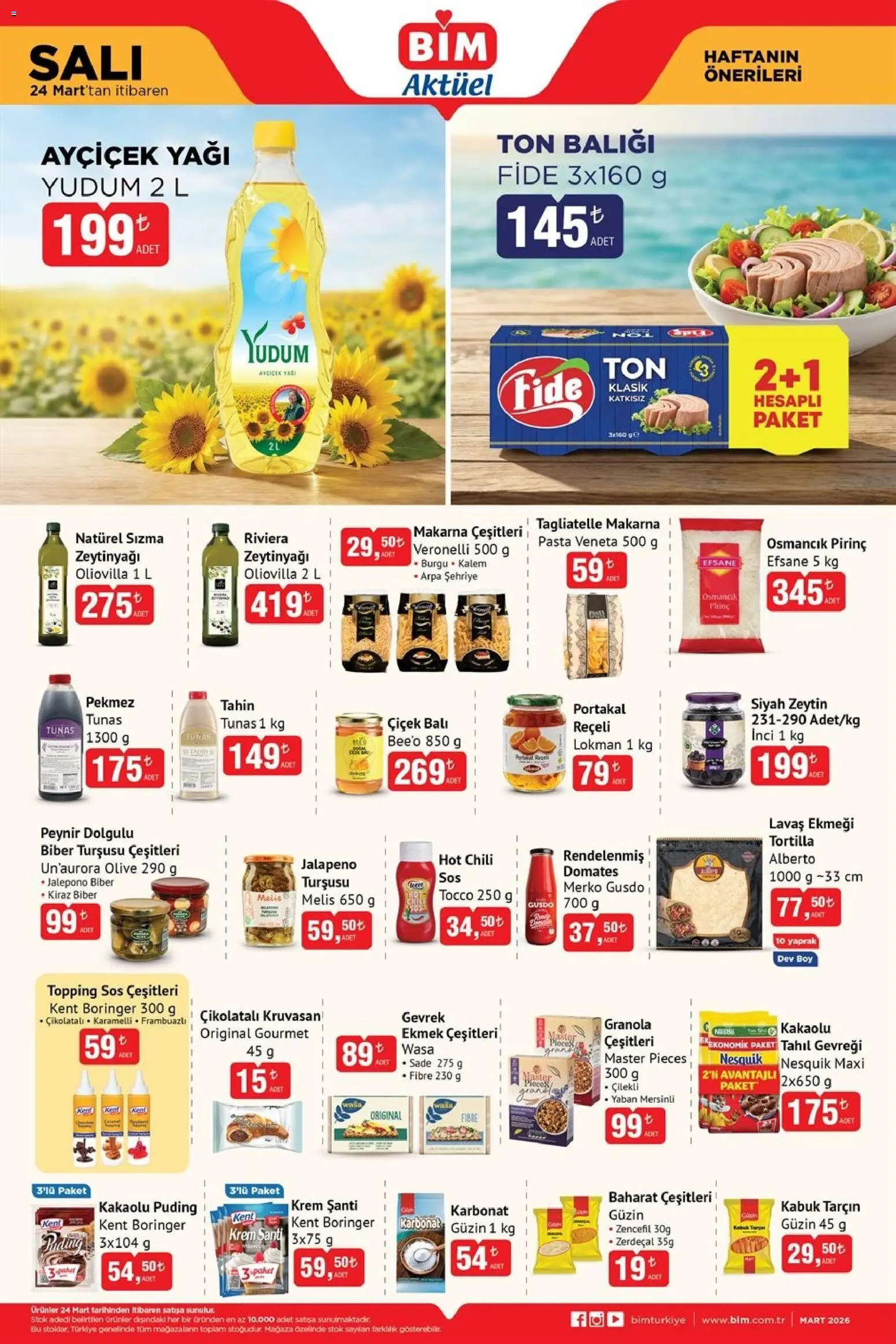 BİM Katalog - 24.03.2026 tarihinden itibaren geçerlidir | Sayfa: 3 | Ürünler: Krem, Zencefil, Zeytin, Kiraz