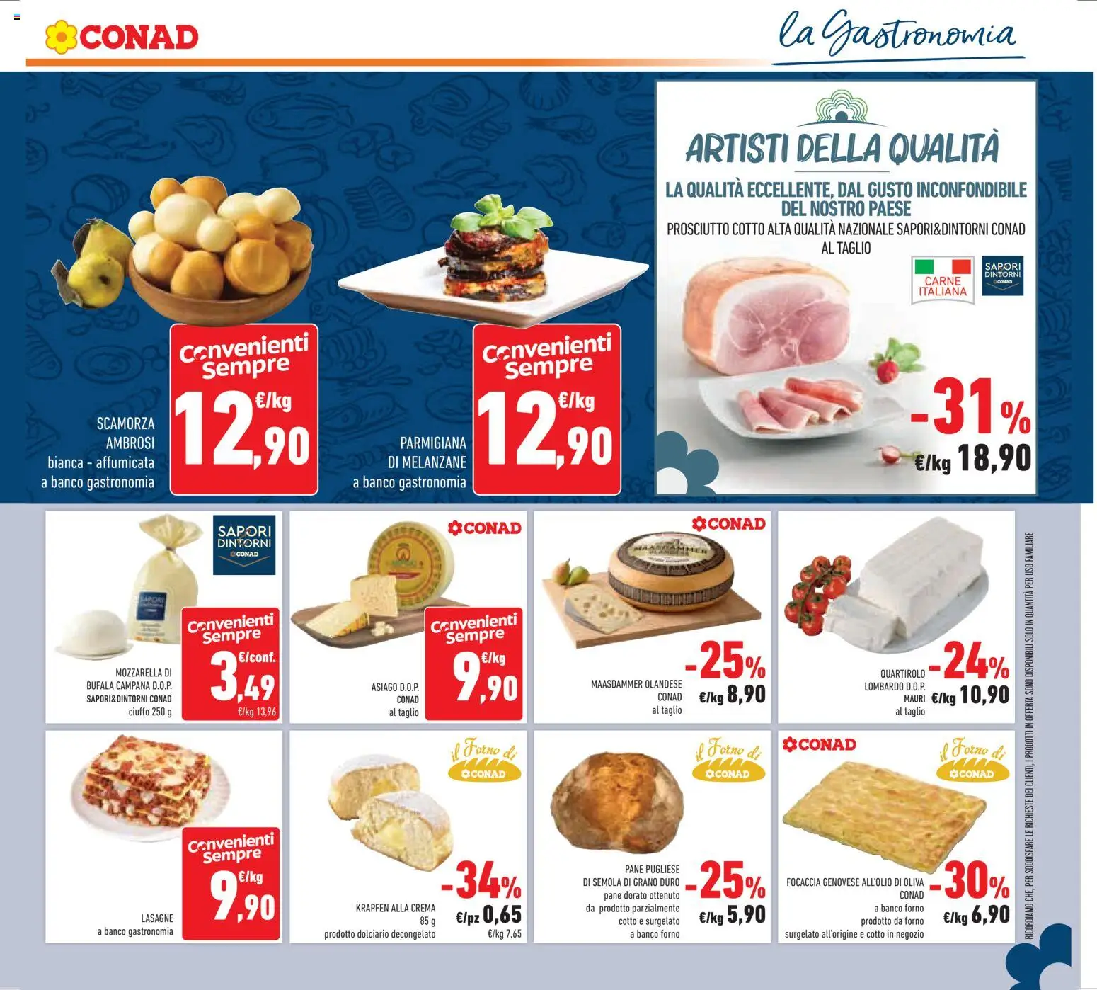 Volantino Conad del 11.03.2026 | Pagina: 13 | Prodotti: Pane, Mozzarella, Prosciutto, Il forno