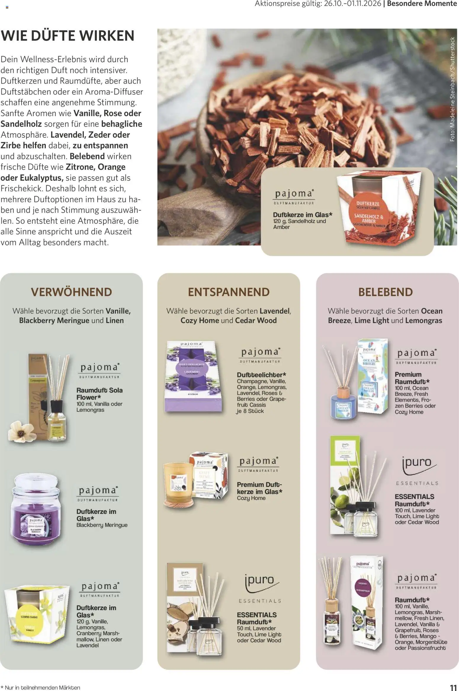 Famila Nordwest myTime November 2026 – gültig ab 26.10.2026 | Seite: 11 | Produkte: Duft, Mango, Lavendel