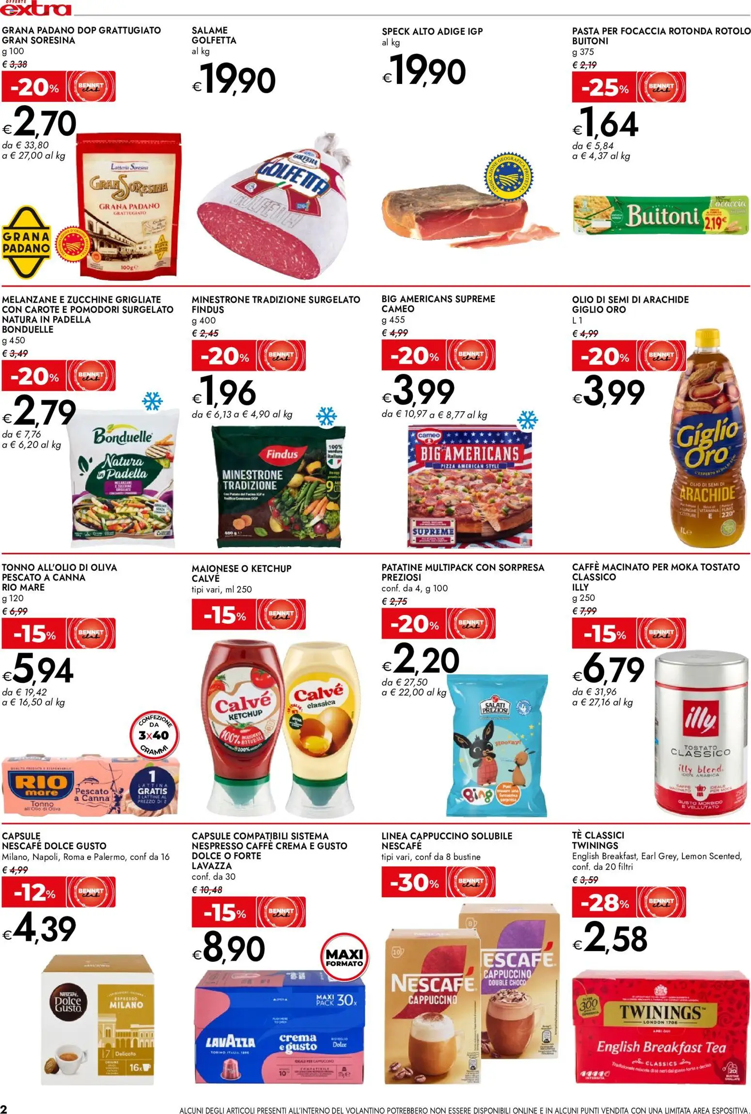 Volantino bennet del 22/10/2026 | Pagina: 2 | Prodotti: Zucchine, Illy, Caffè macinato, Macinato