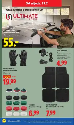 ULTIMATE SPEED Motorističke rukavice, Par Veličine: 8-10* - Pregled kataloga iz trgovine Lidl, vrijedi od 23.07.2026 | Stranica: 42 | Proizvodi: Rukavice, Parkside