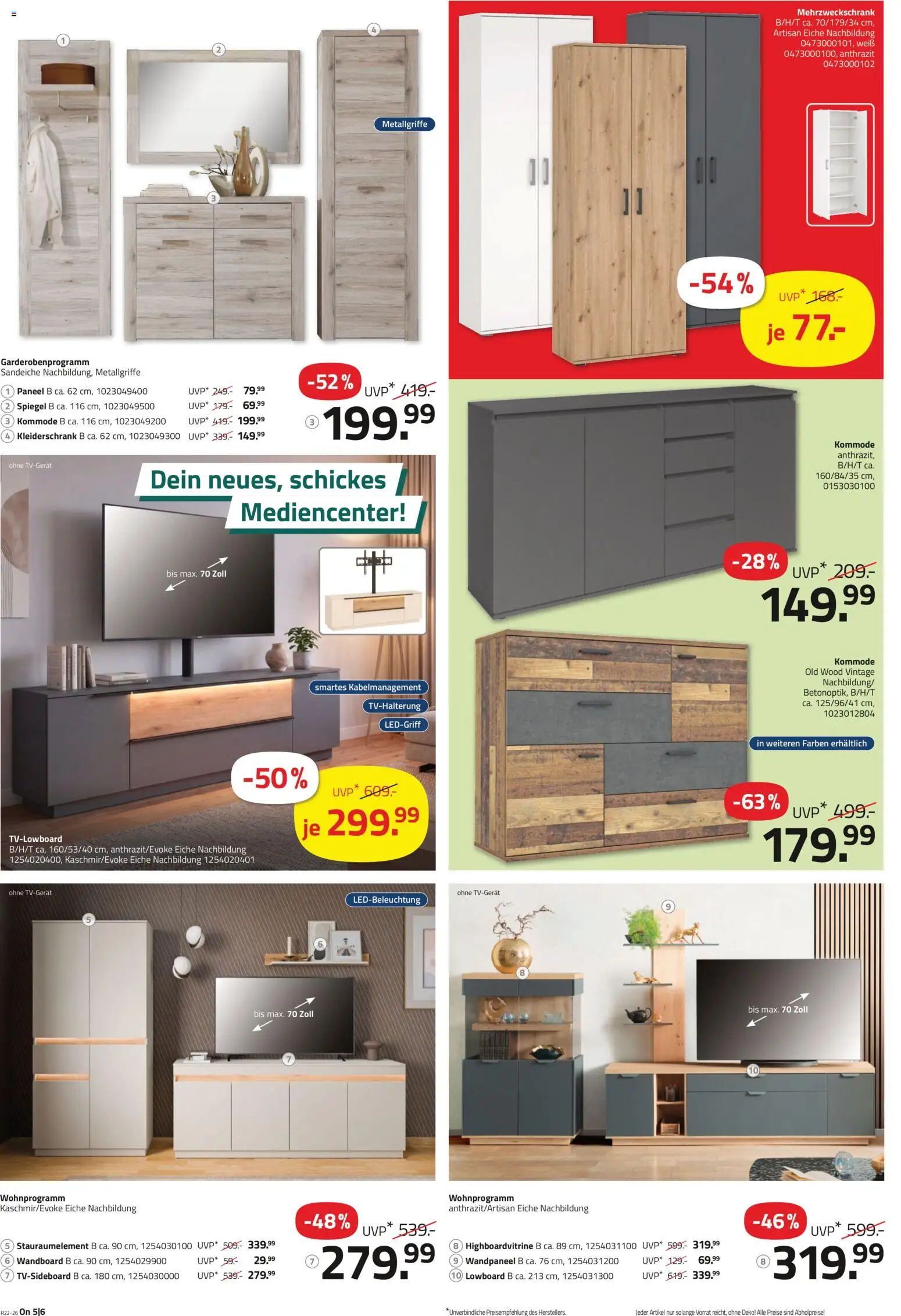 Roller Prospekt – gültig ab 24.05.2026 | Seite: 6 | Produkte: Lowboard, Wandboard, Kommode, Spiegel