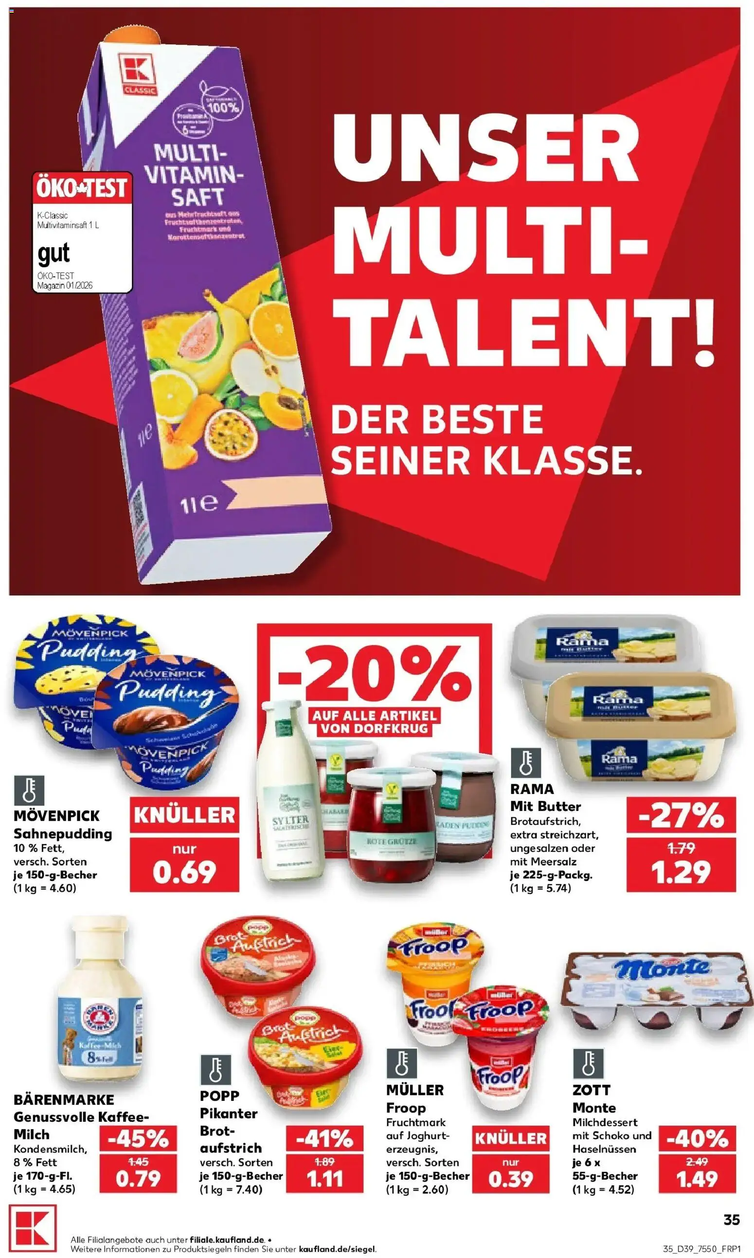 Prospekt Kaufland ab 21.09.2026 » Angebote Online zum Blättern | Seite: 47 | Produkte: Rama, Butter, Magazin, Saft
