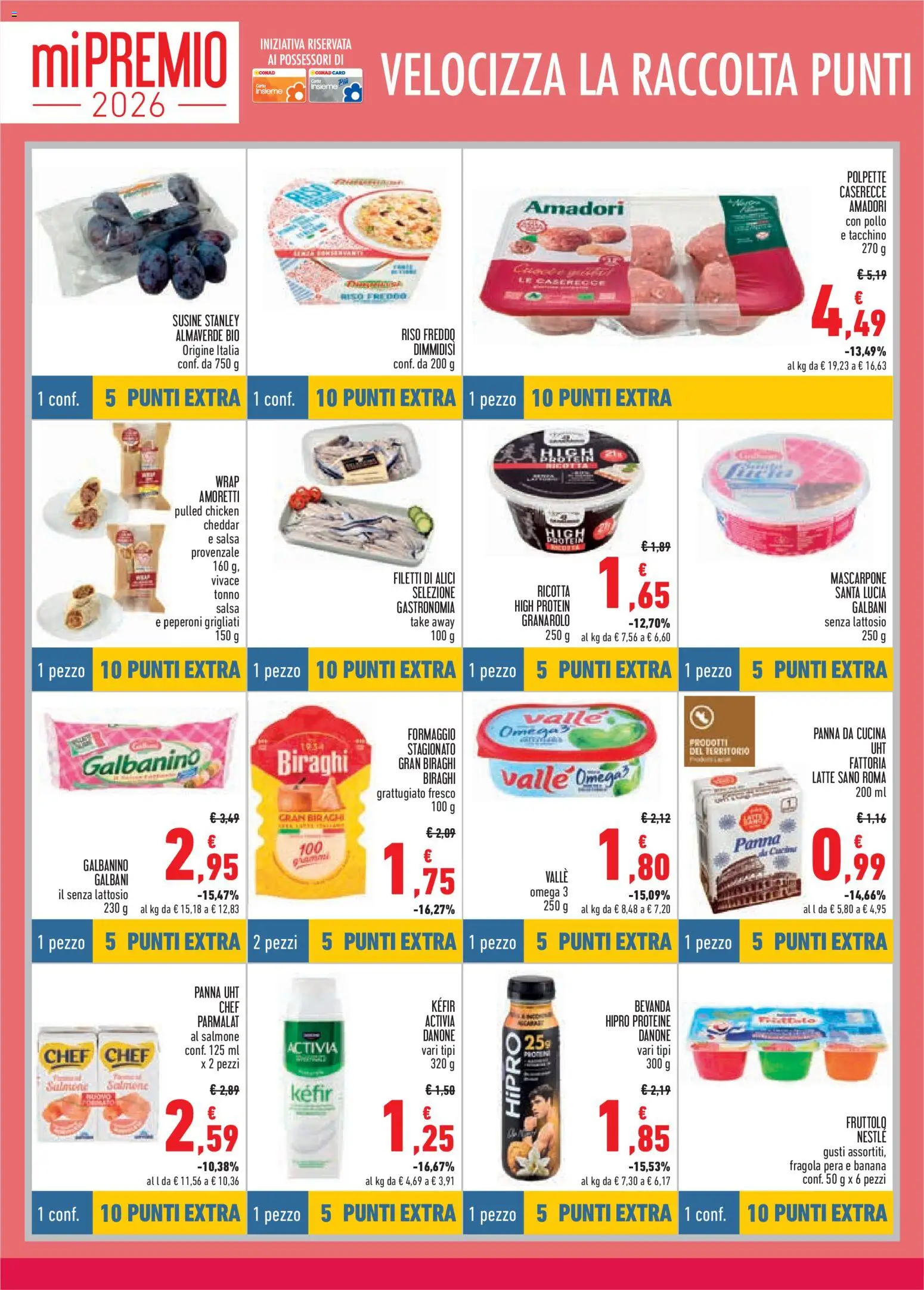 Volantino Conad del 12/08/2026 | Pagina: 4 | Prodotti: Peperoni, Salsa, Tacchino, Polpette
