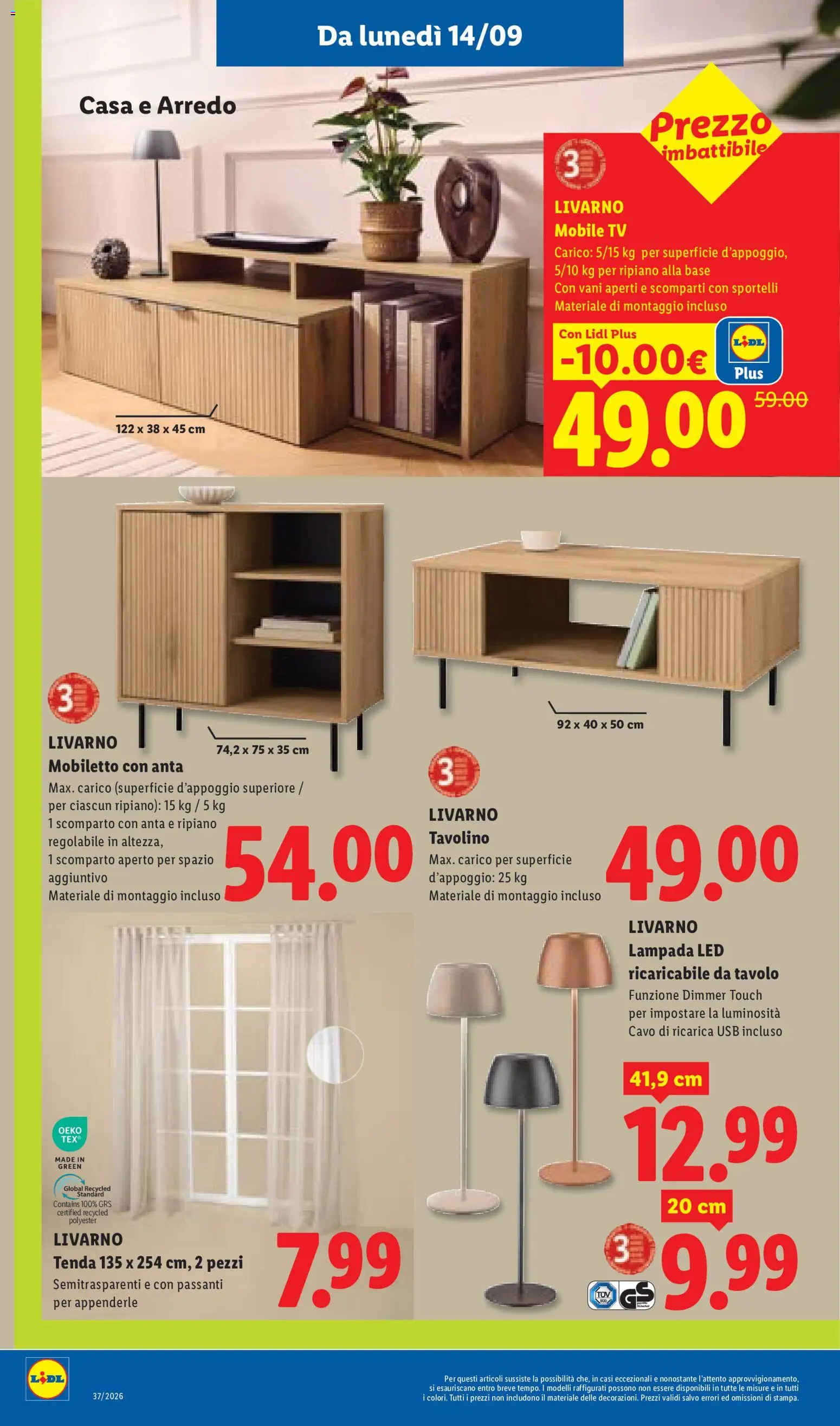 Volantino Lidl del 10/09/2026 | Pagina: 44
