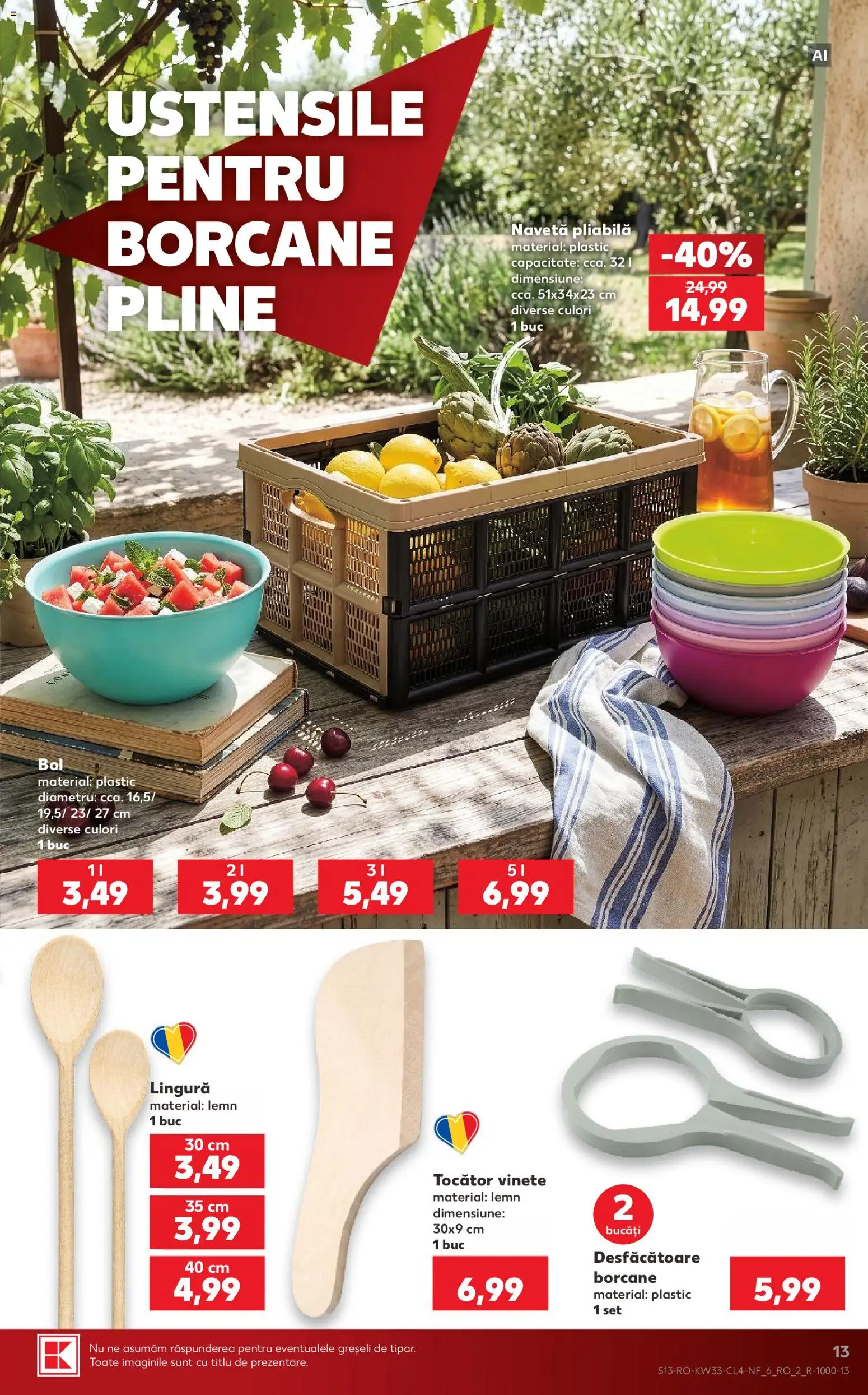 Noul catalog Kaufland – valabil de la 12.08.2026 | Pagină: 13 | Produse: Tocător