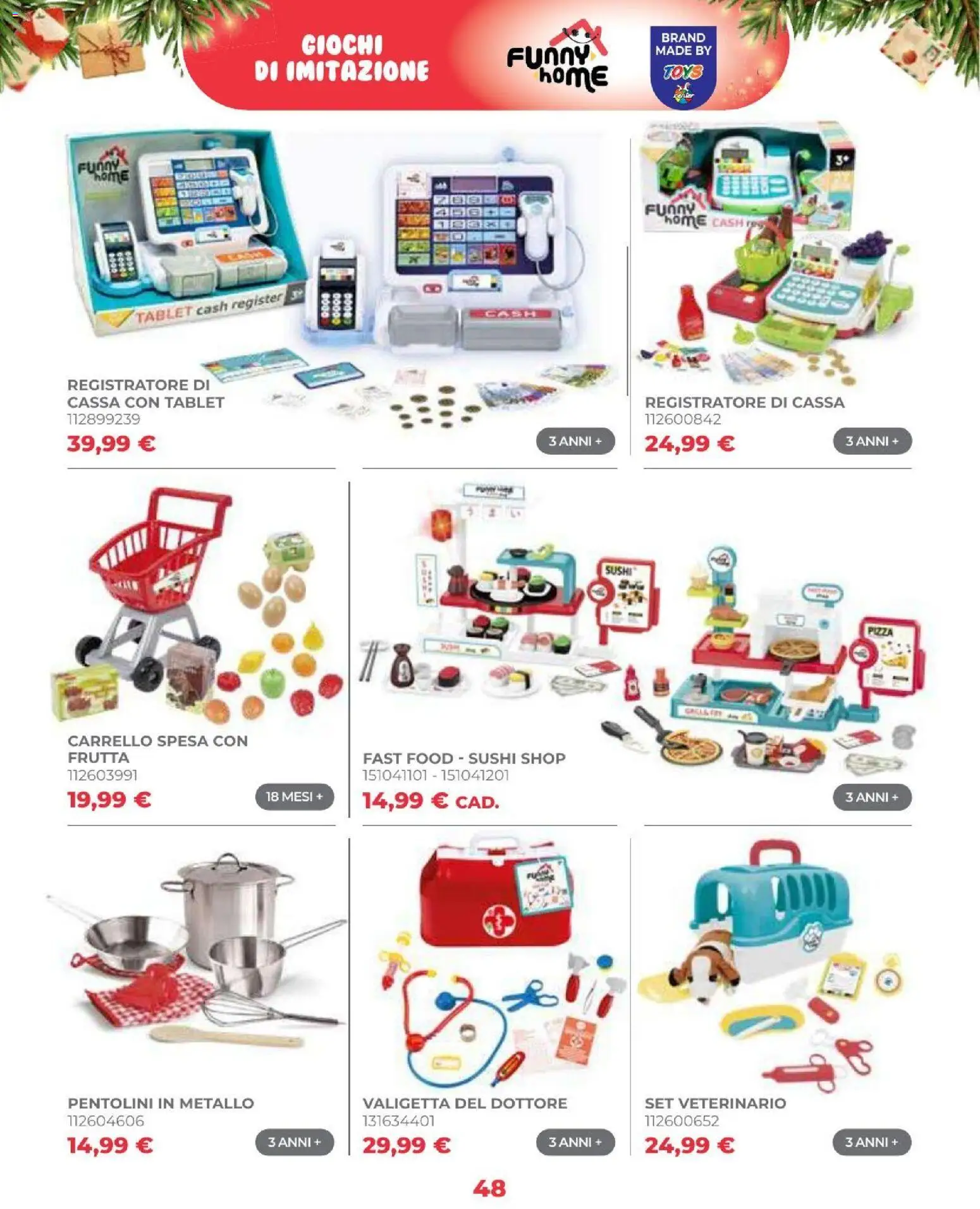 Volantino Toys Center del 16/10/2026 | Pagina: 50 | Prodotti: Frutta, Carrello, Tablet, Sushi