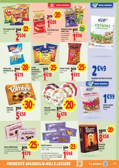 E.leclerc katalog akcije – veljaven od 07.10.2026 | Stran: 23 | Izdelki: Bonboni, Zar, Arašidi, Pistacije