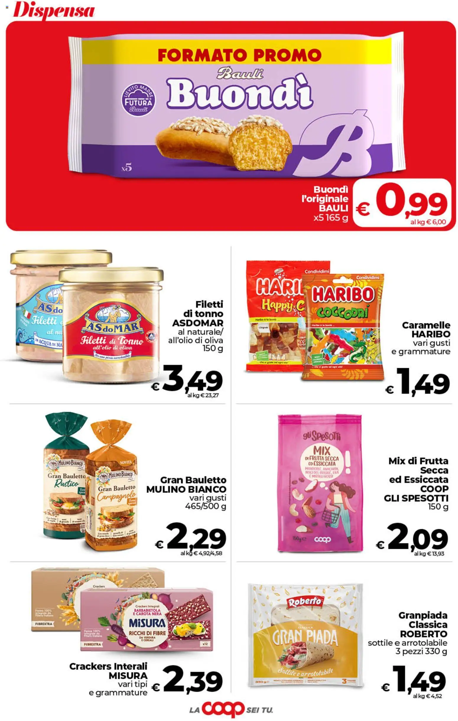 Volantino COOP del 01/09/2026 | Pagina: 22 | Prodotti: Caramelle, Frutta, Barbabietola, Tonno al naturale