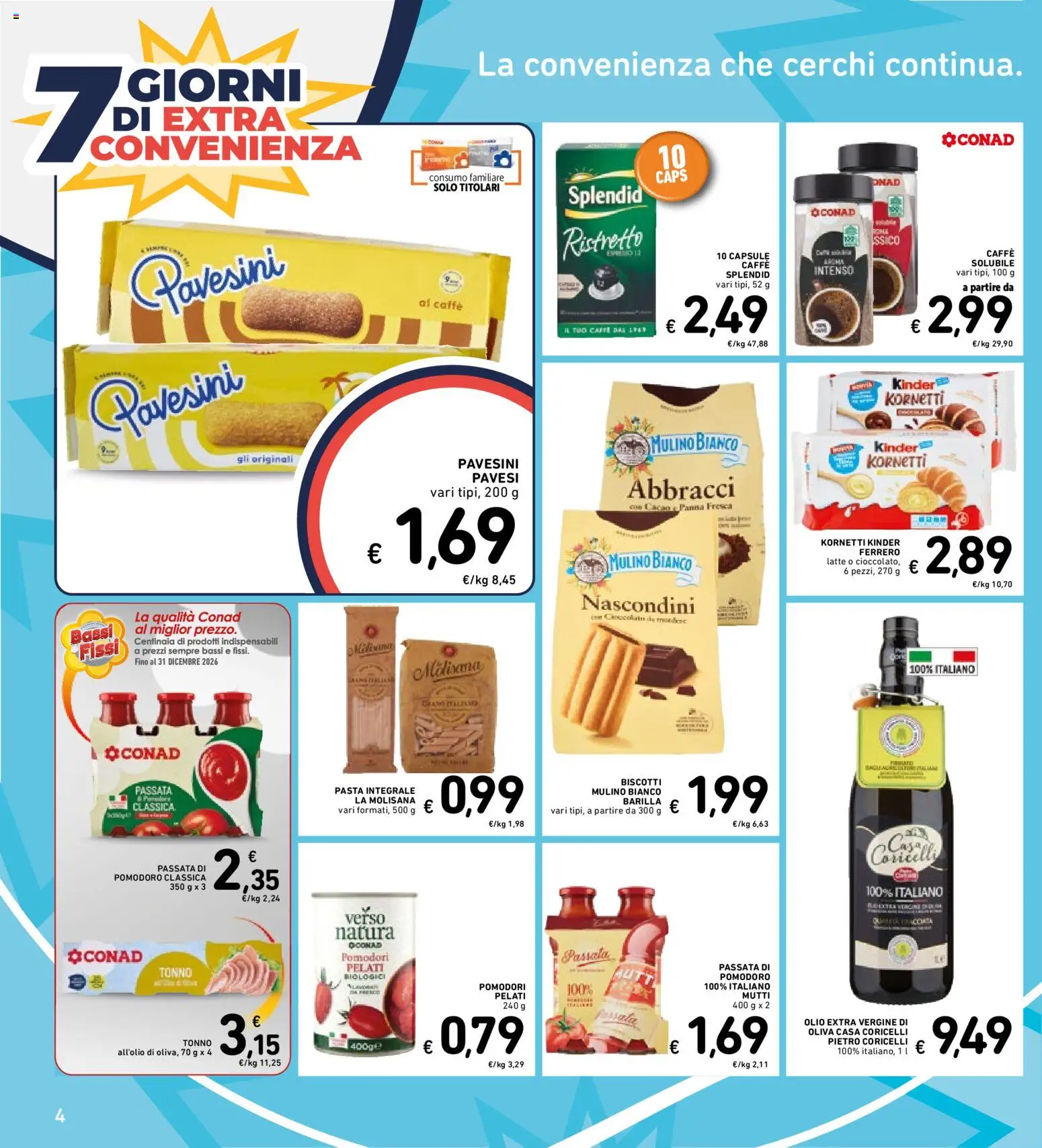 Volantino Spazio Conad del 06/10/2026 | Pagina: 31 | Prodotti: Olio, Passata di pomodoro, Olio extra vergine, Mutti