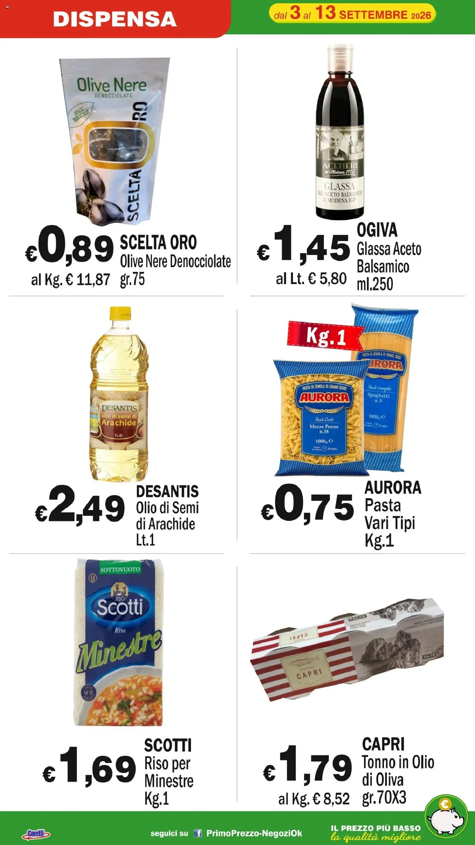 Volantino Primo Prezzo del 03/09/2026 | Pagina: 8