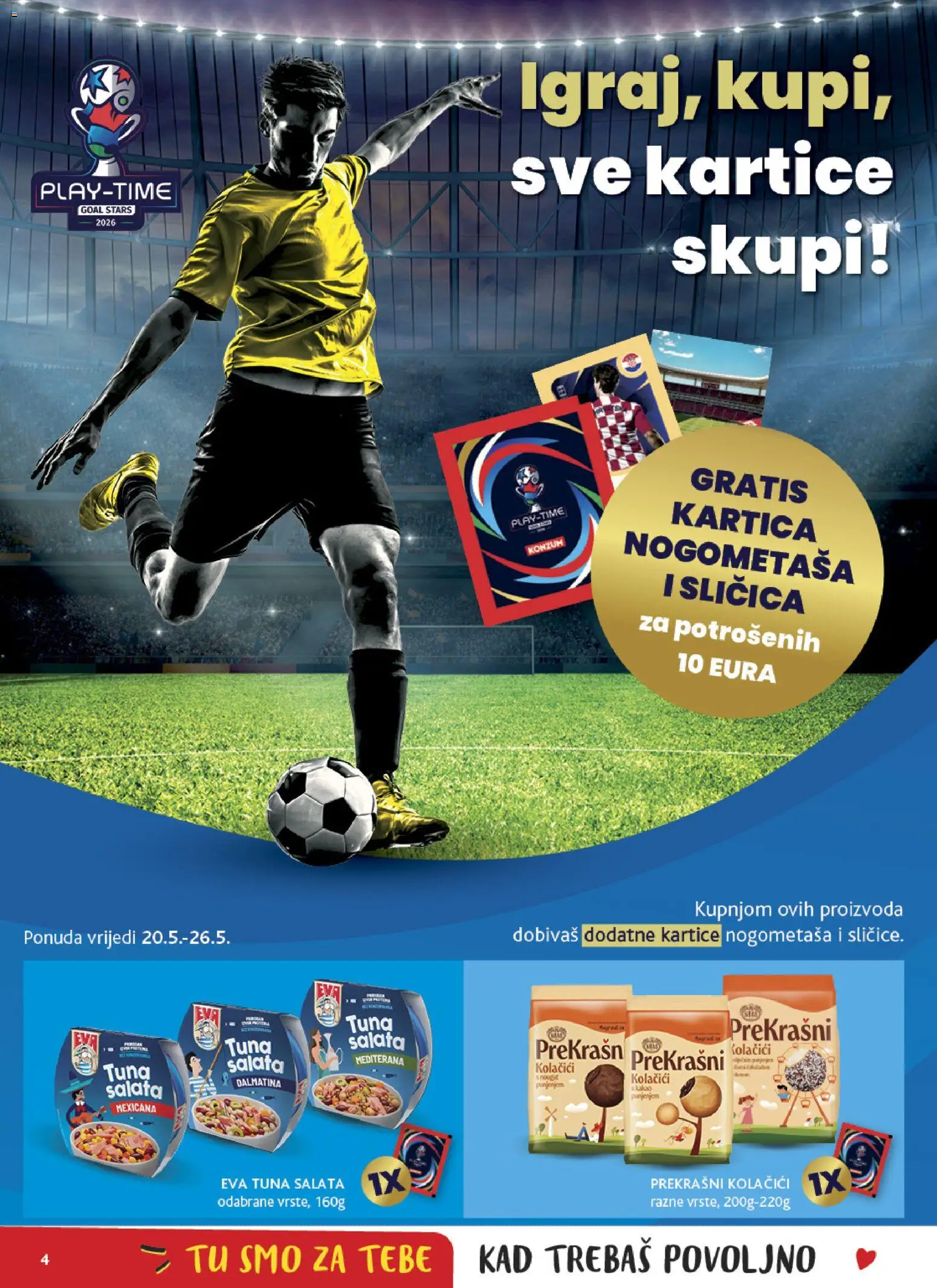 Konzum katalog | vrijedi od 20.05.2026 | Stranica: 4 | Proizvodi: Kolačići, Salata, Tuna