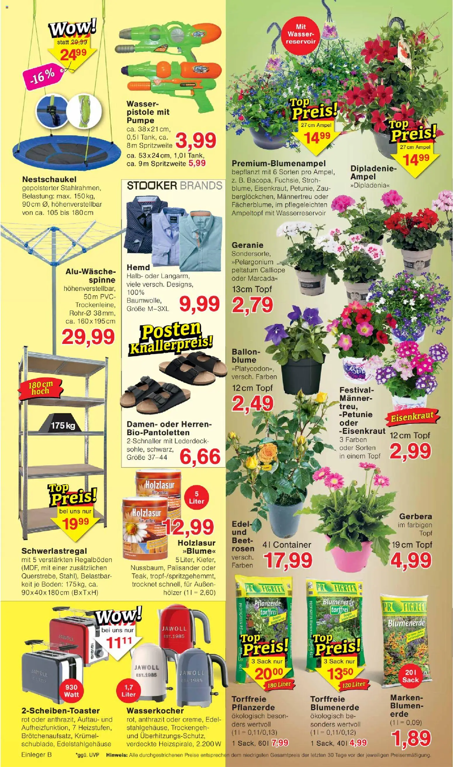Wiglo Wunderland Prospekt – gültig ab 15.06.2026 | Seite: 6 | Produkte: Wasserkocher, Blumen, Hemd, Schwerlastregal