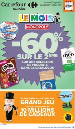 Carrefour Market - Prévisualisation de Carrefour Market catalogue le mois monopoly valide à partir de 22/09/2026