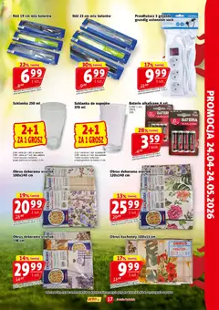 Pogląd oferty "Prim Market promocja - Sezon na grilla" - ważna od 04.05.2026 | Strona: 17 | Produkty: Szklanka, Baterie, Przedłużacz, Bateria