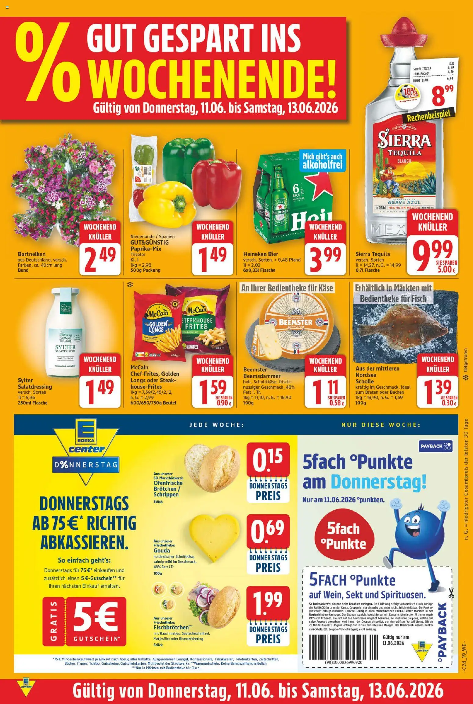 E center Prospekt – gültig ab 08.06.2026 | Seite: 27 | Produkte: Bier, McCain, Ofenfrische, Tequila