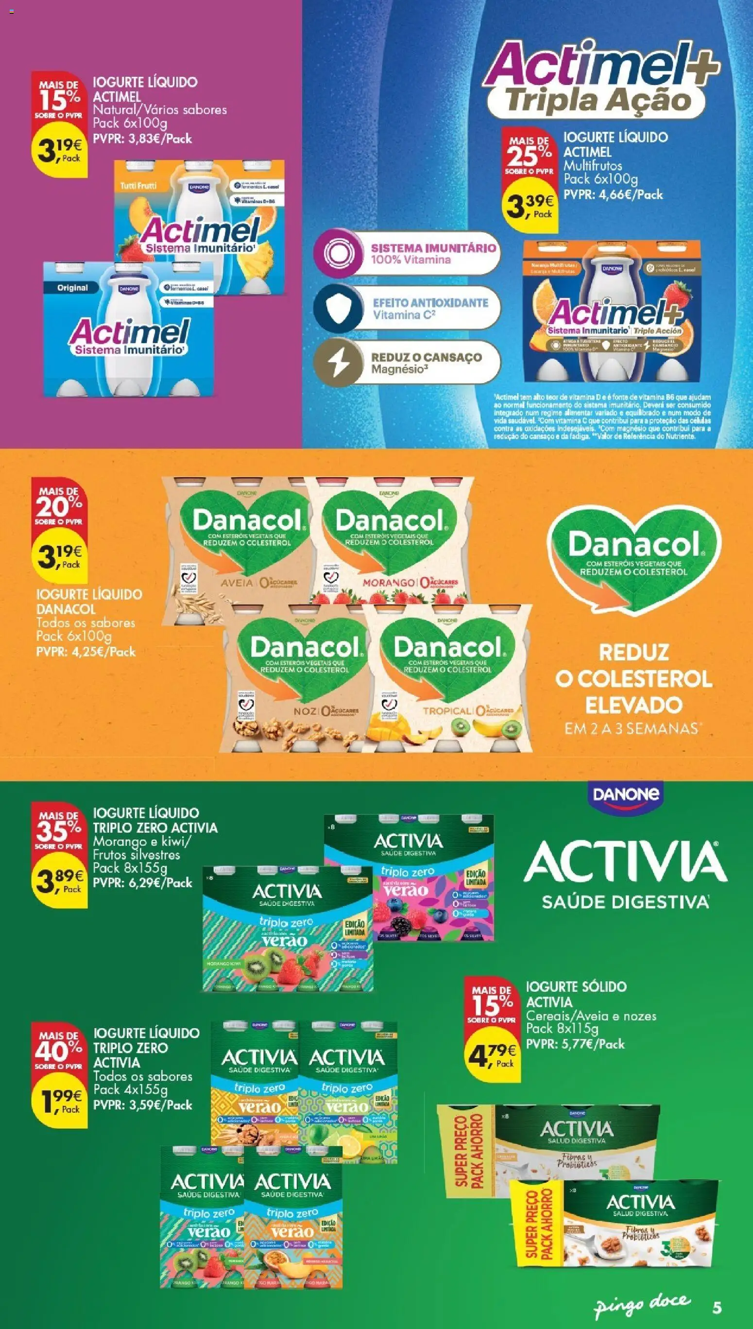 Pingo Doce Especial Iogurtes │ válido de 01/09/2026 | Página: 5 | Produtos: Aveia, Activia triplo zero, Nozes, Iogurte liquido