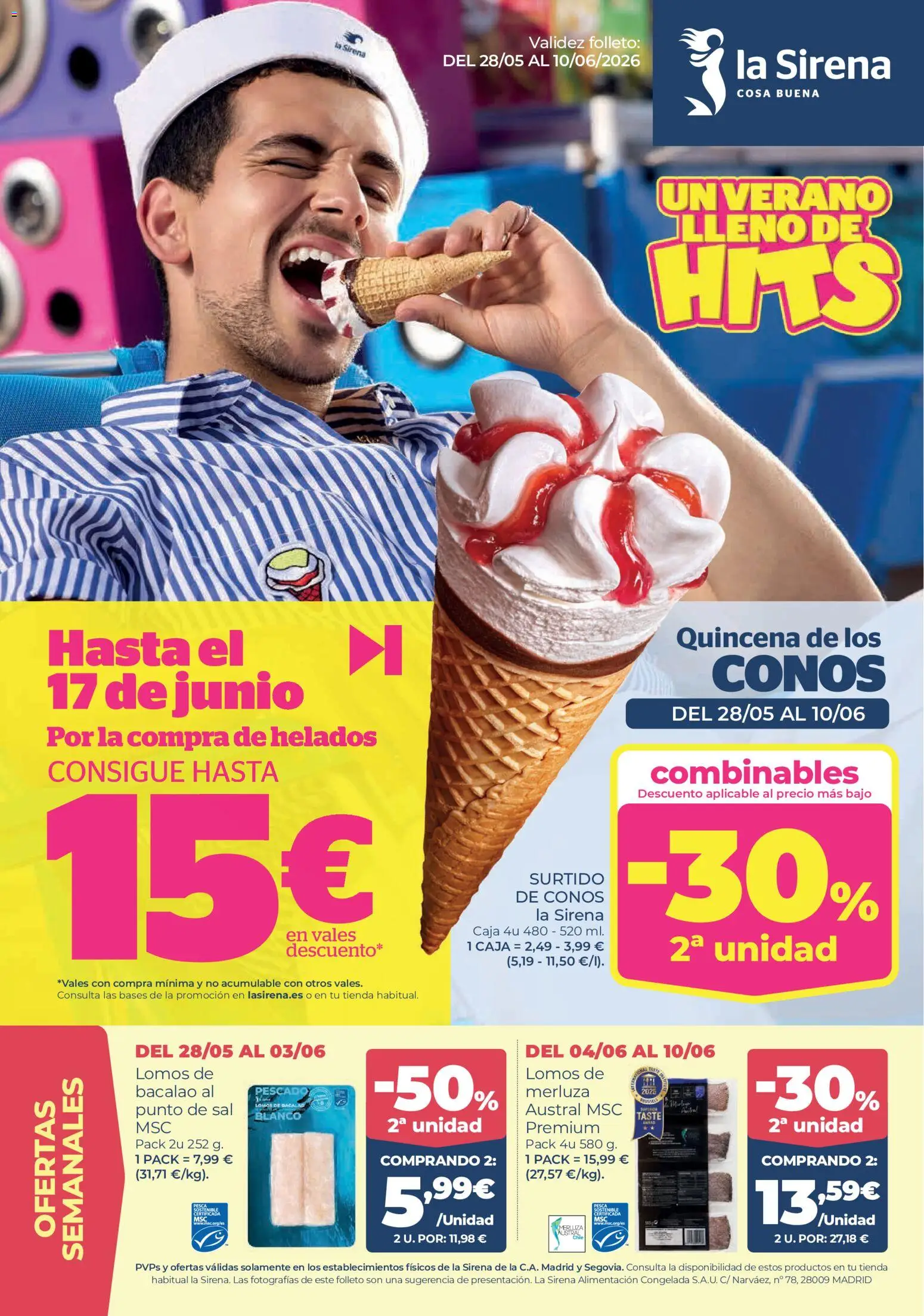La Sirena folleto │ válido desde el 28.05.2026 | Página: 1 | Productos: Pescado, Caja