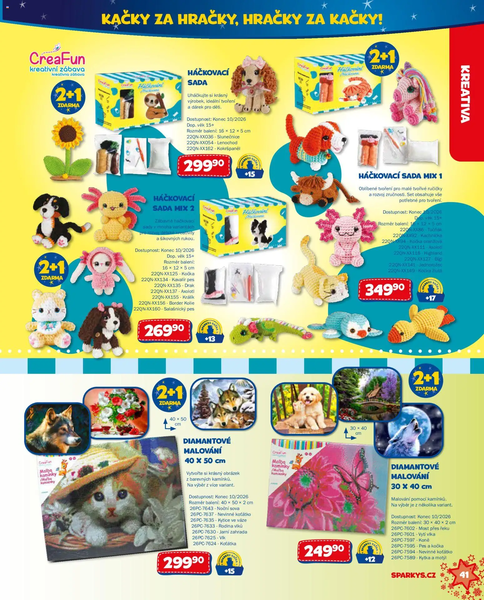 Sparkys katalog Vánoce 2026 od 01.10.2026 | Strana: 41 | Produkty: Mošt, Sova, Kytice, Pes