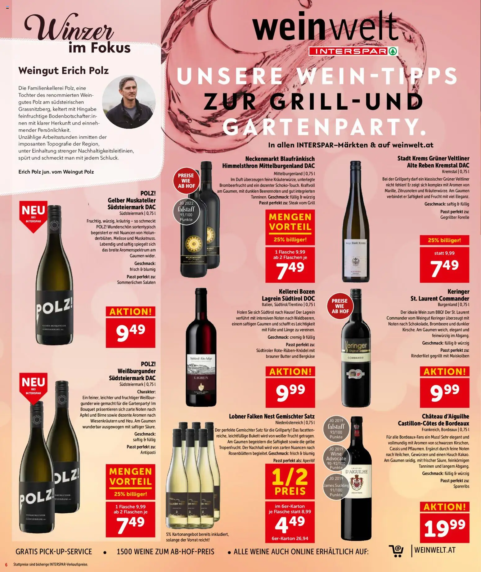 Interspar Flugblatt - Wien gültig ab 11.06.2026 | Seite: 6 | Produkte: Grill, Duft, Butter, Wein