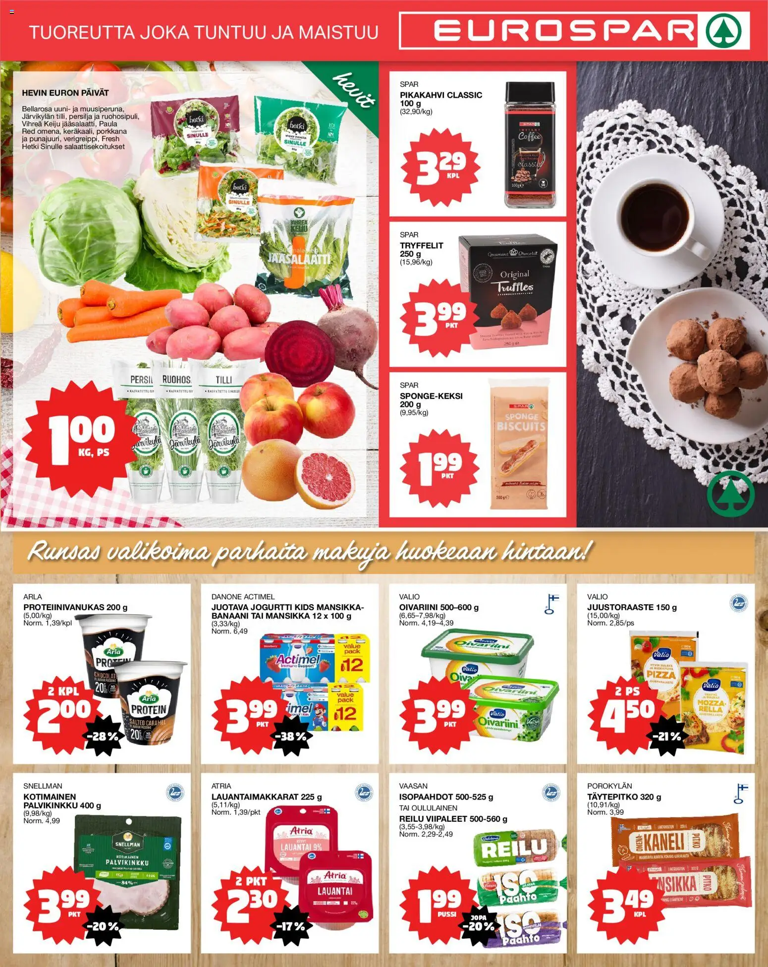 Tokmanni Eurospar – voimassa 24/09/2026 alkaen | Sivu: 3 | Tuotteet: Jogurtti, Persilja, Porkkana, Proteiinivanukas