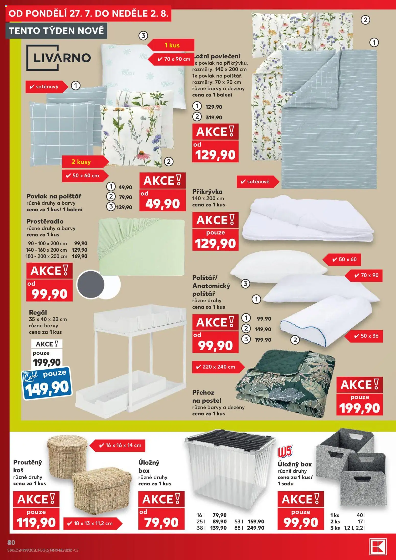 Kaufland leták - Ostrava od 22.07.2026 | Strana: 8 | Produkty: Přehoz, Úložný box, Povlak na polštář, Přehoz na postel