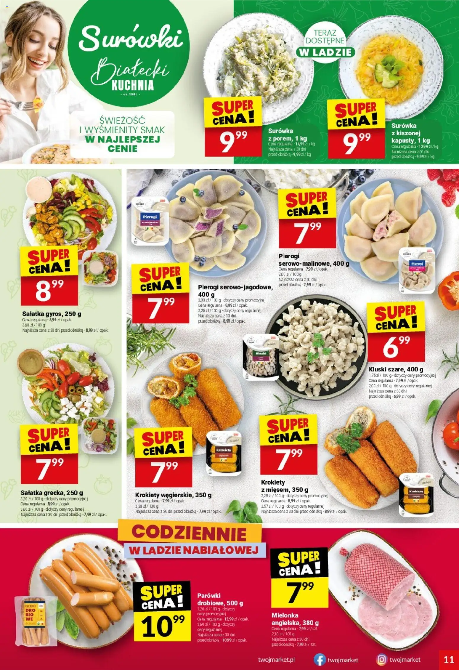 Twój Market gazetka od 20.05.2026 | Strona: 11 | Produkty: Pierogi, Krokiety, Parówki, Sałatka