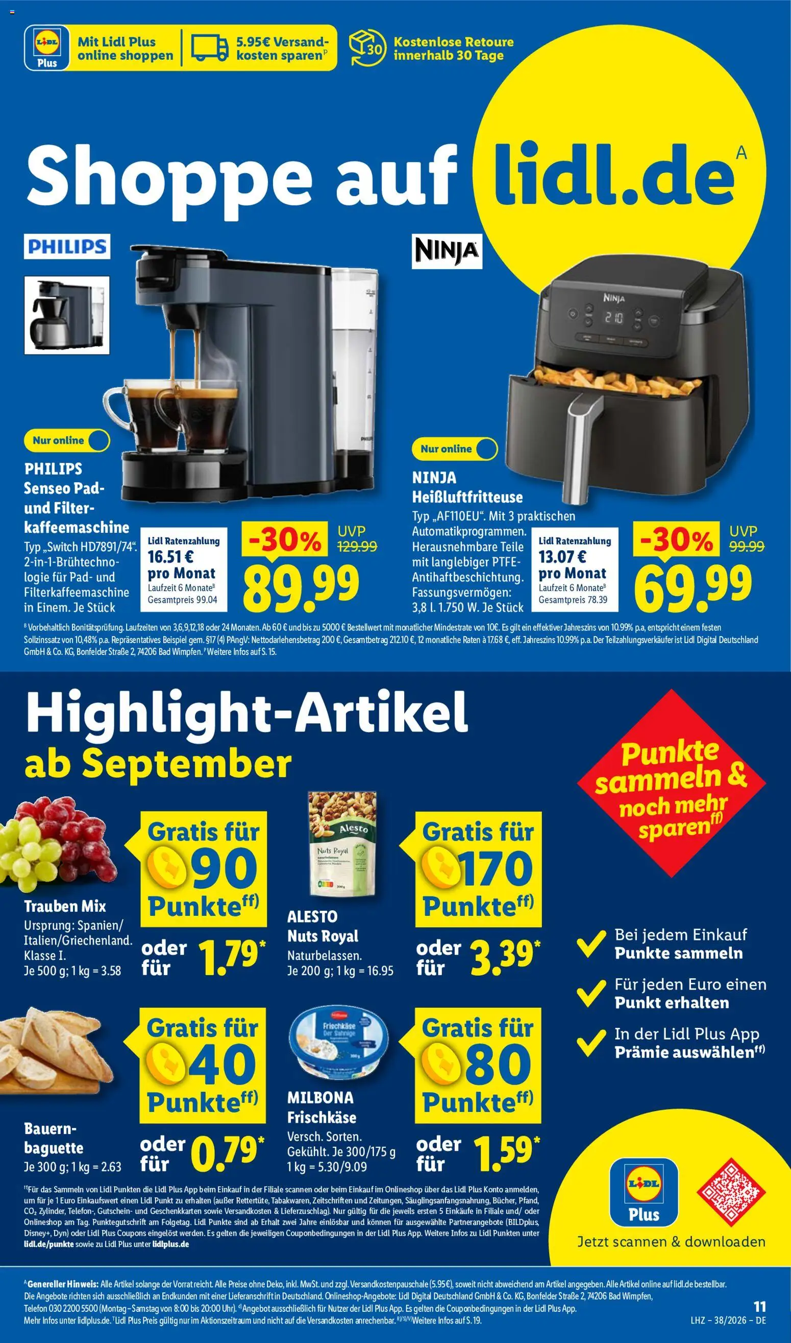 Lidl Německo leták od 14.09.2026 | Strana: 51 | Produkty: Telefon, Milbona