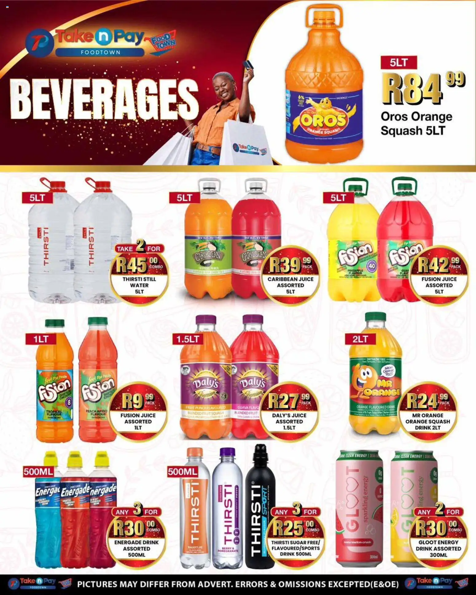 New Take n Pay catalogue – valid from 01.06.2026 | Page: 6 | Products: Cesto para colada, Juice, Water, Sugar