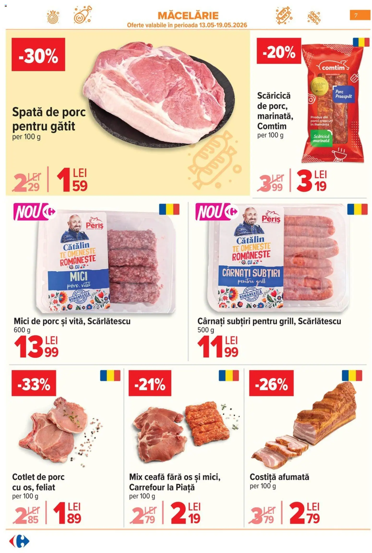 Noul catalog Carrefour – valabil de la 06.05.2026 | Pagină: 10 | Produse: Grill, Keçeli kalem, Mici, Cârnați