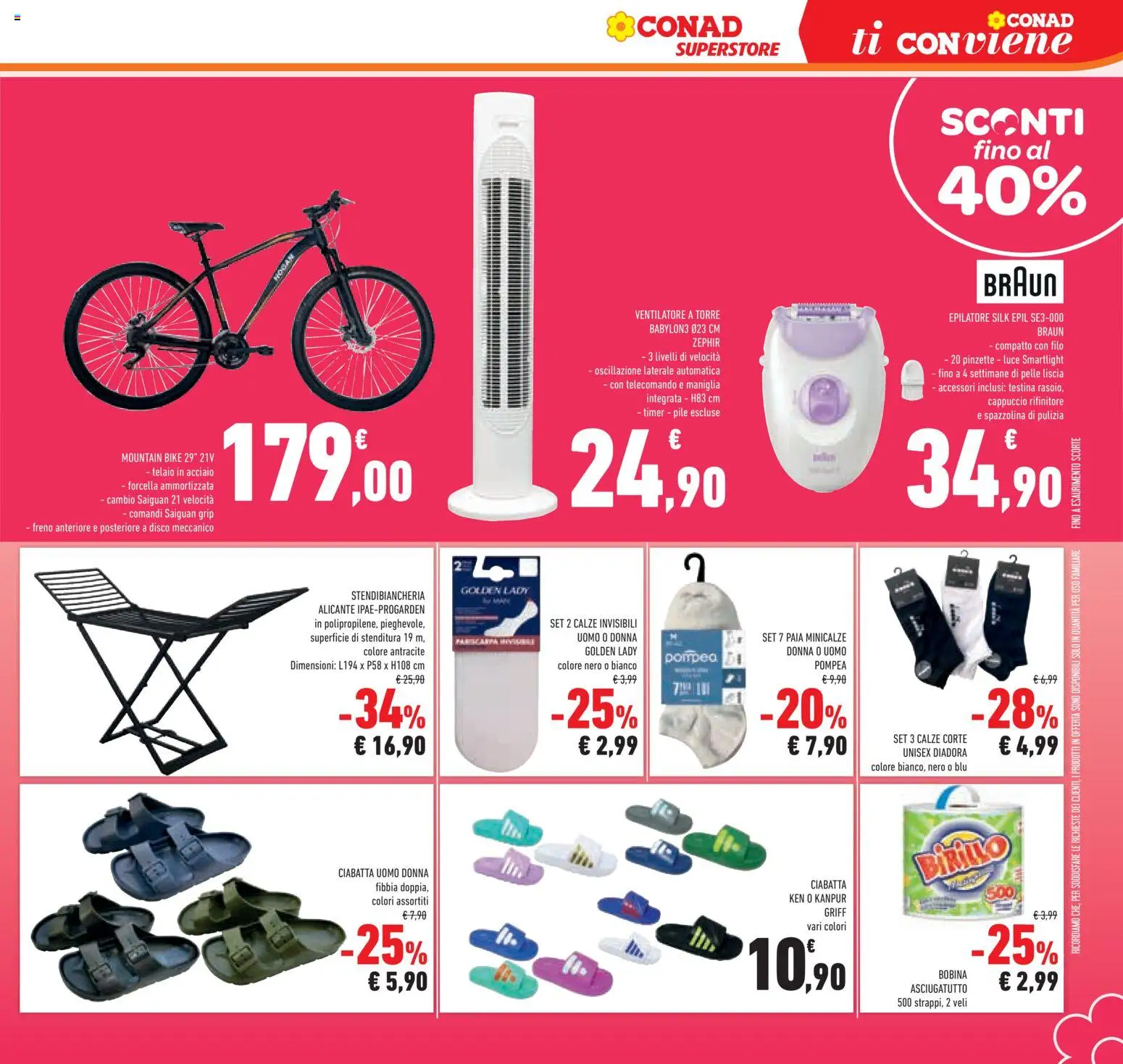 Volantino Conad del 17.06.2026 | Pagina: 35 | Prodotti: Rasoio, Telecomando, Fan, Epilatore