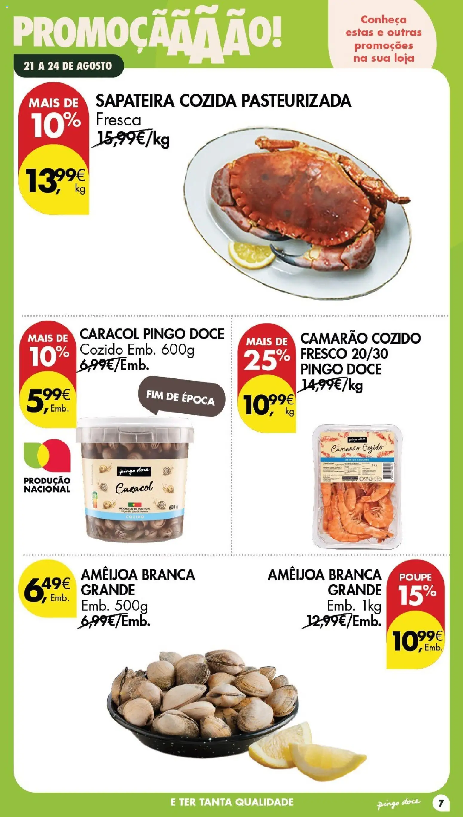 Pingo Doce Poupe este Fim de Semana │ válido de 21/08/2026 | Página: 7 | Produtos: Camarão, Sapateira