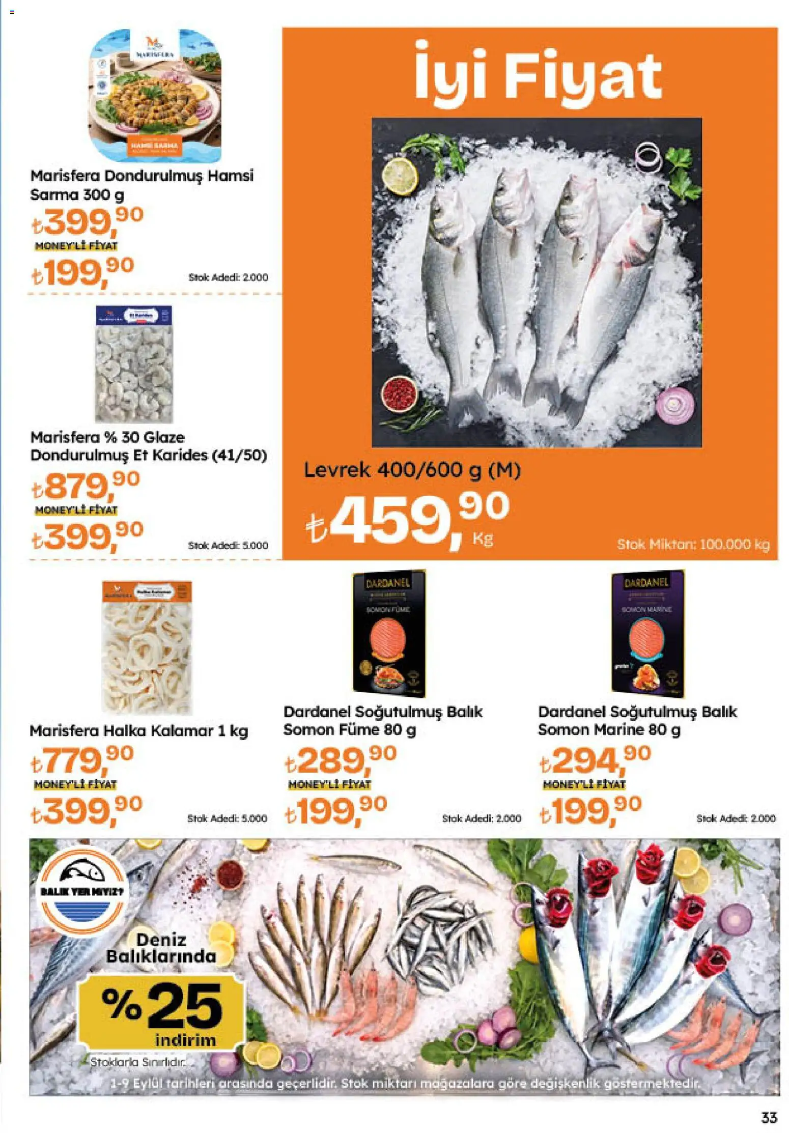 Migros Katalog - 5M Migroskop Dijital - 20 Ağustos 2026 tarihinden itibaren geçerlidir | Sayfa: 33 | Ürünler: Balık, Somon, Levrek, Hamsi