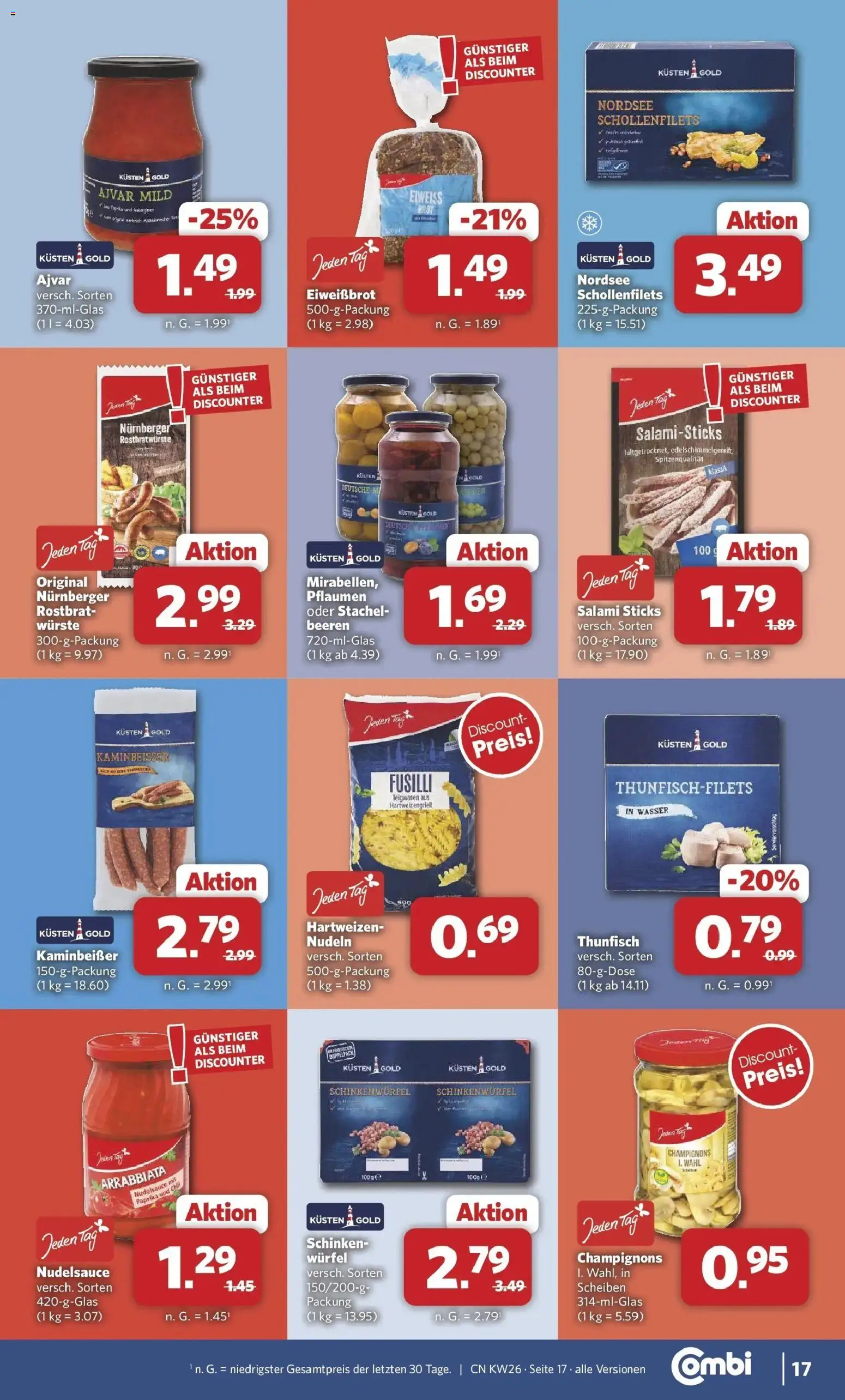 Combi Prospekt Celle – gültig ab 22.06.2026 | Seite: 19 | Produkte: Thunfisch, Paprika, Salami, Schinken