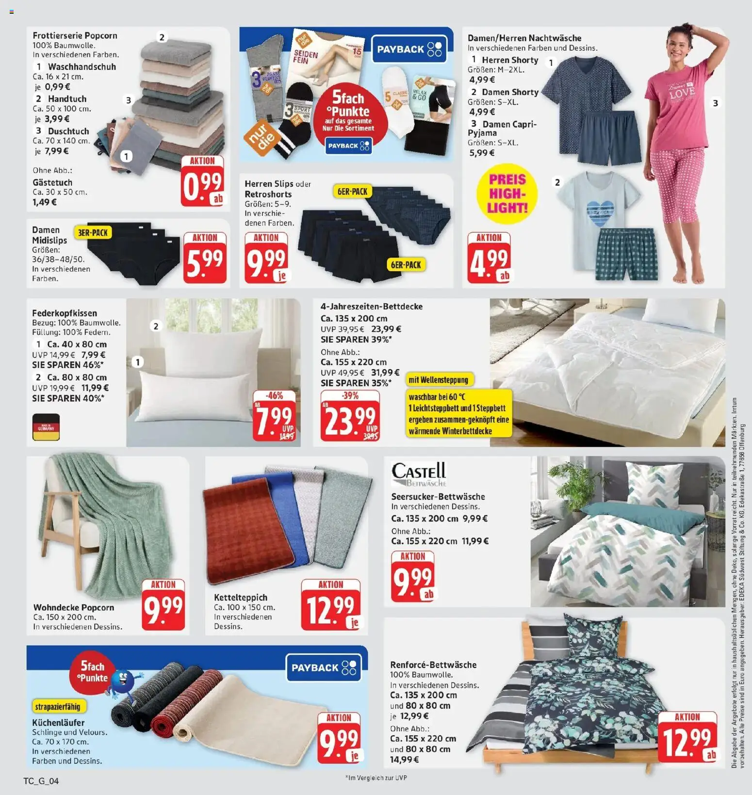 E center Prospekt Eislingen (ab 24.08.2026) zum Blättern | Seite: 32 | Produkte: Bettwäsche, Pyjama, Popcorn