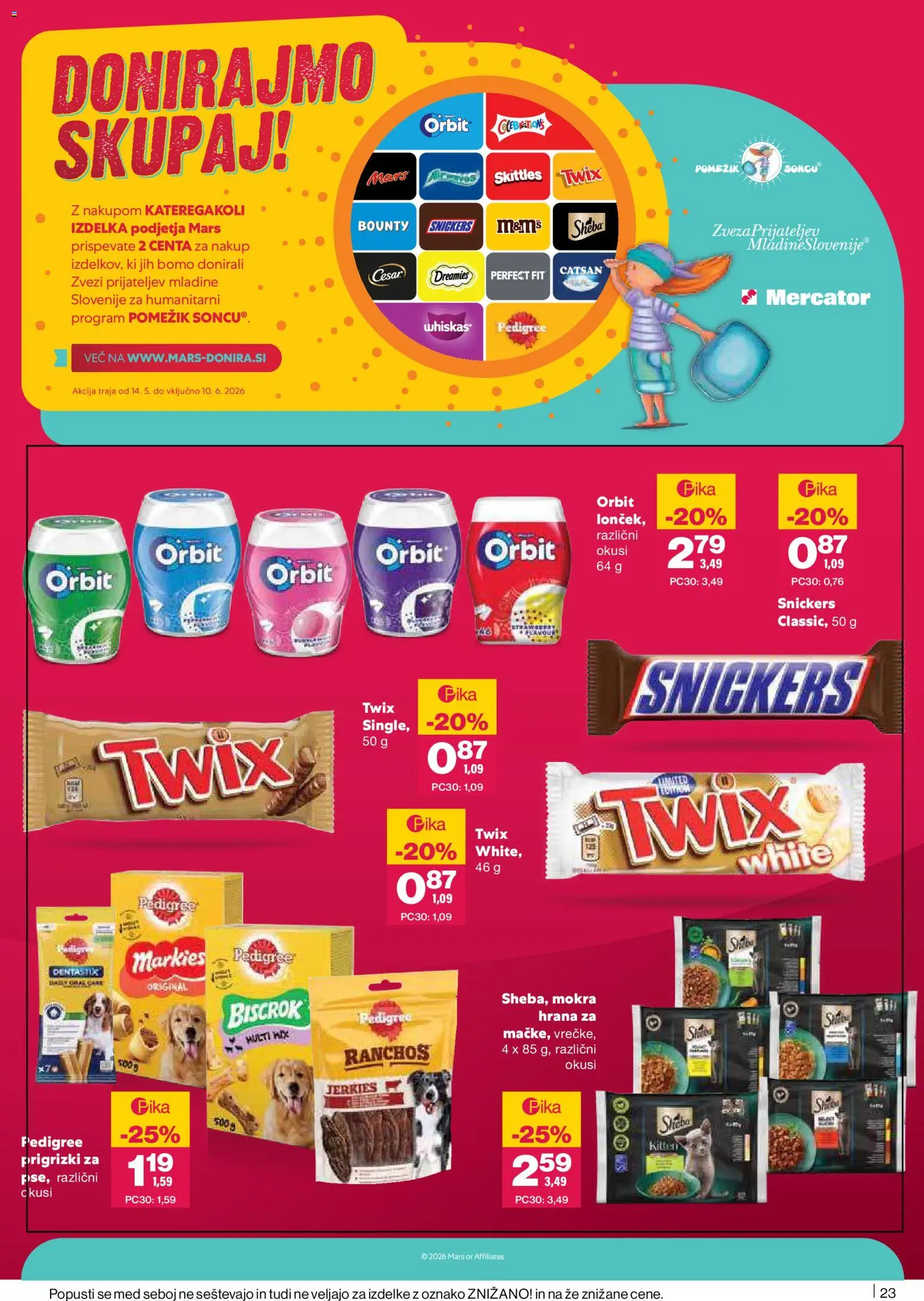 Novi Mercator katalog ponudbe – veljaven od 28.05.2026 | Stran: 23 | Izdelki: Prigrizki