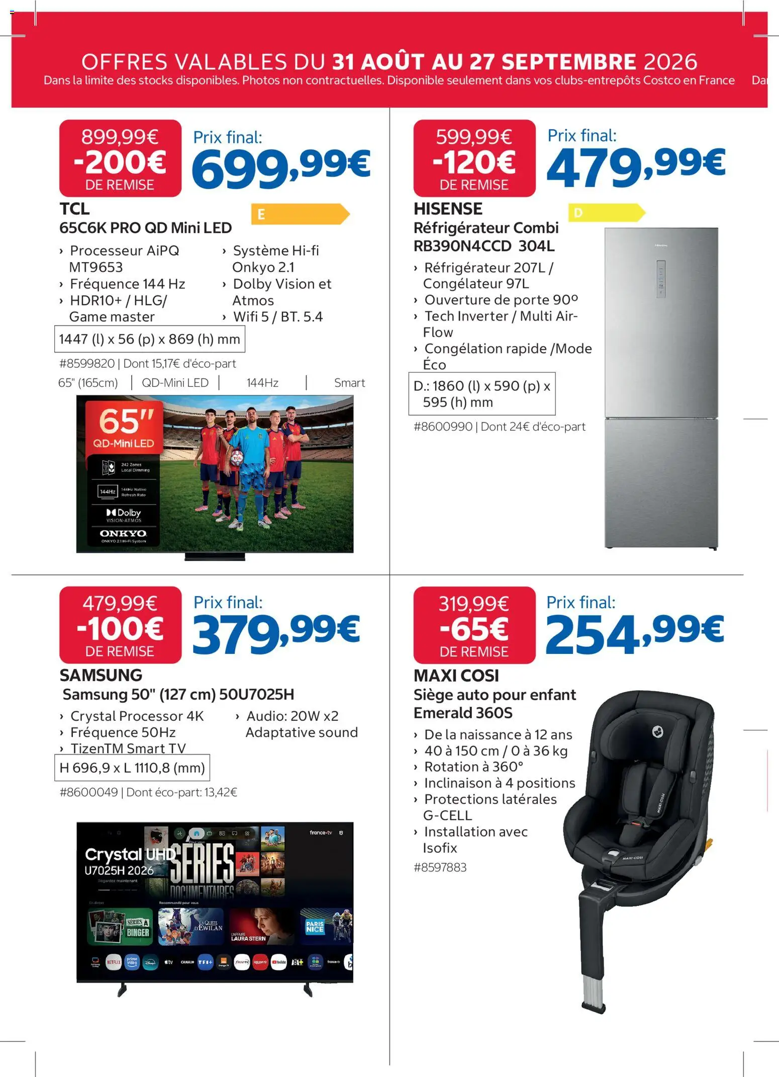 {H1} | Page: 2 | Produits: Audio, Porte, Smart TV, Siège auto