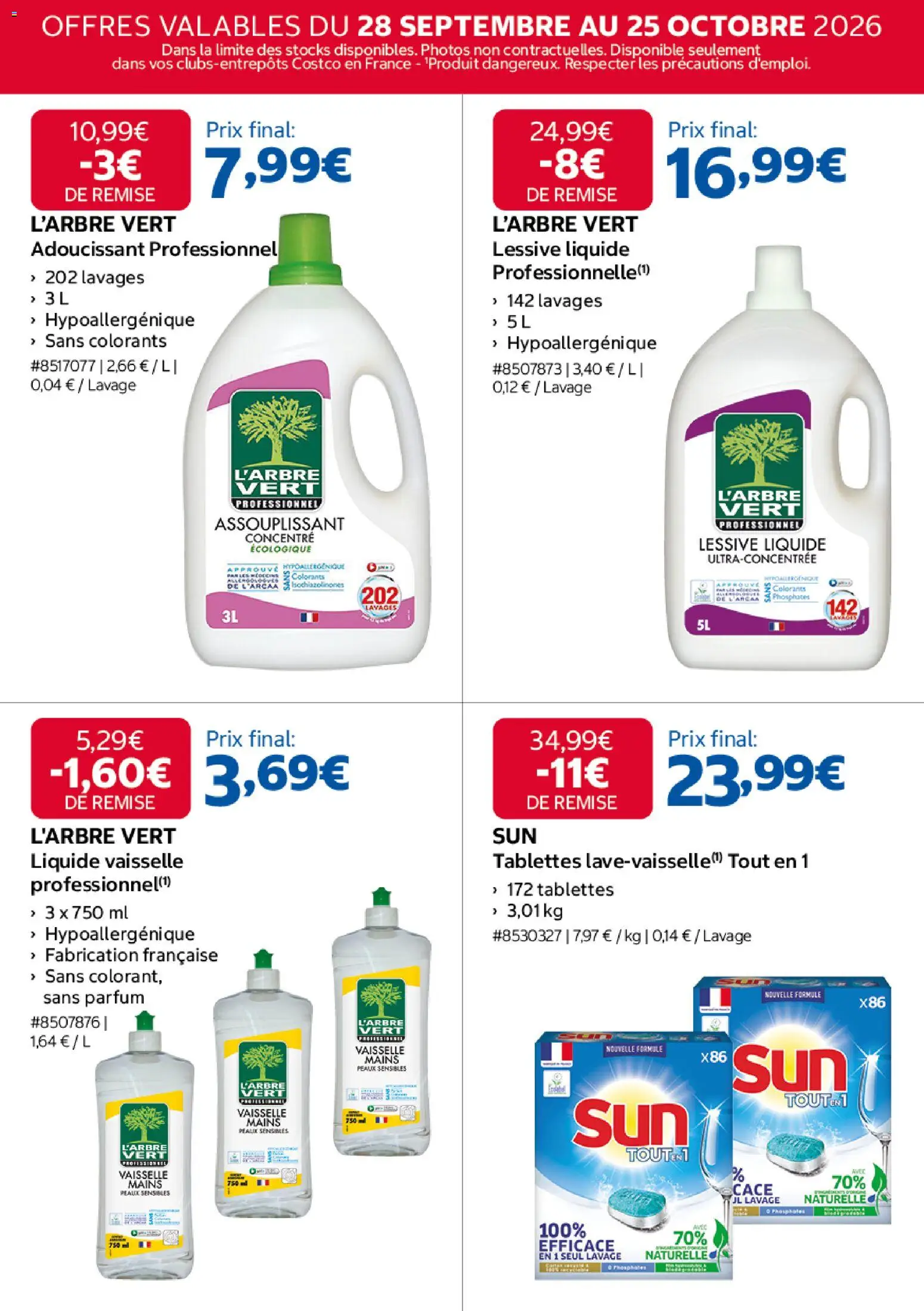 {H1} | Page: 7 | Produits: Vaisselle, Liquide vaisselle, Assouplissant, Lessive