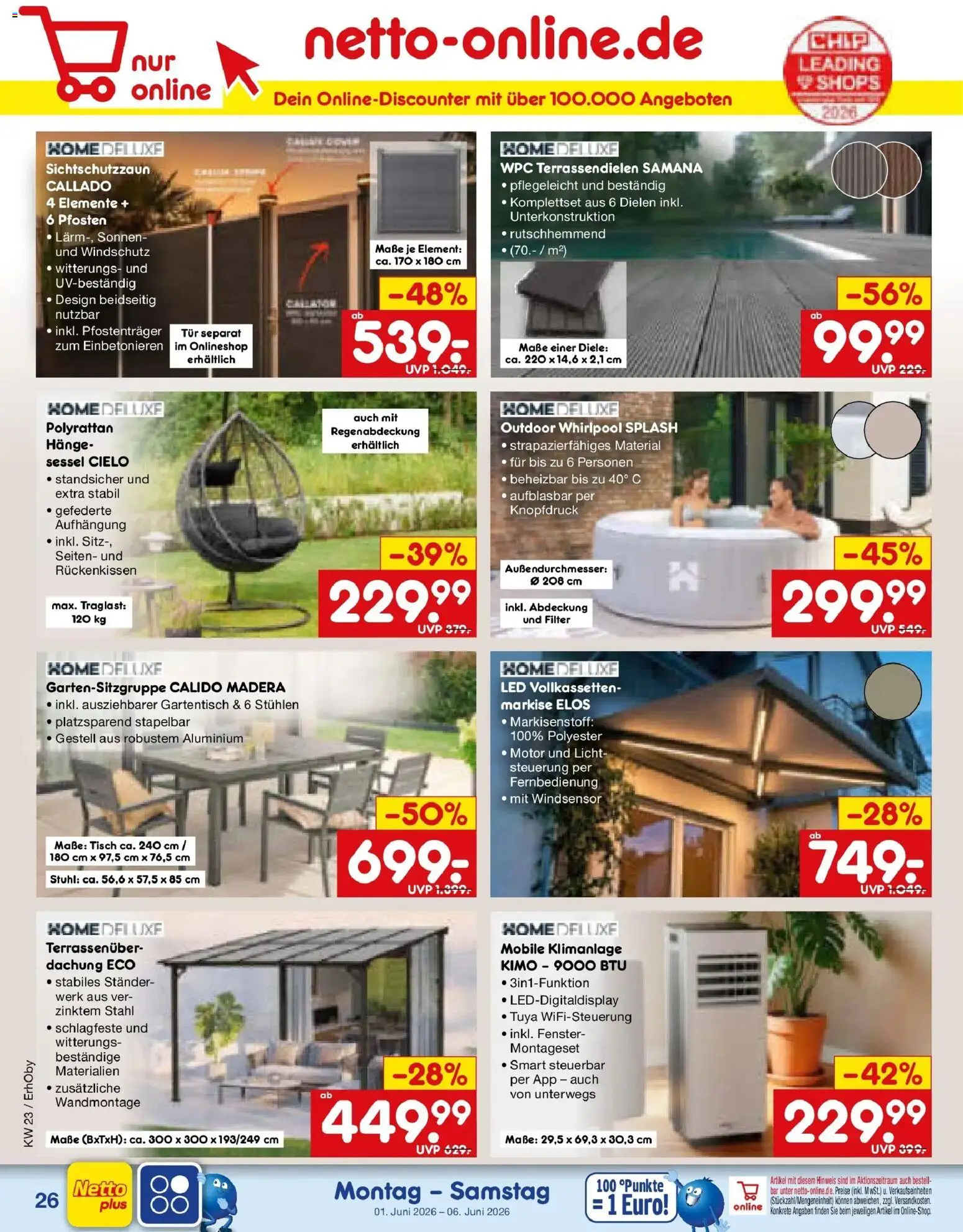 Netto Marken-Discount Prospekt Velden – gültig ab 01.06.2026 | Seite: 40 | Produkte: Sessel, Tisch, Stuhl, Tür