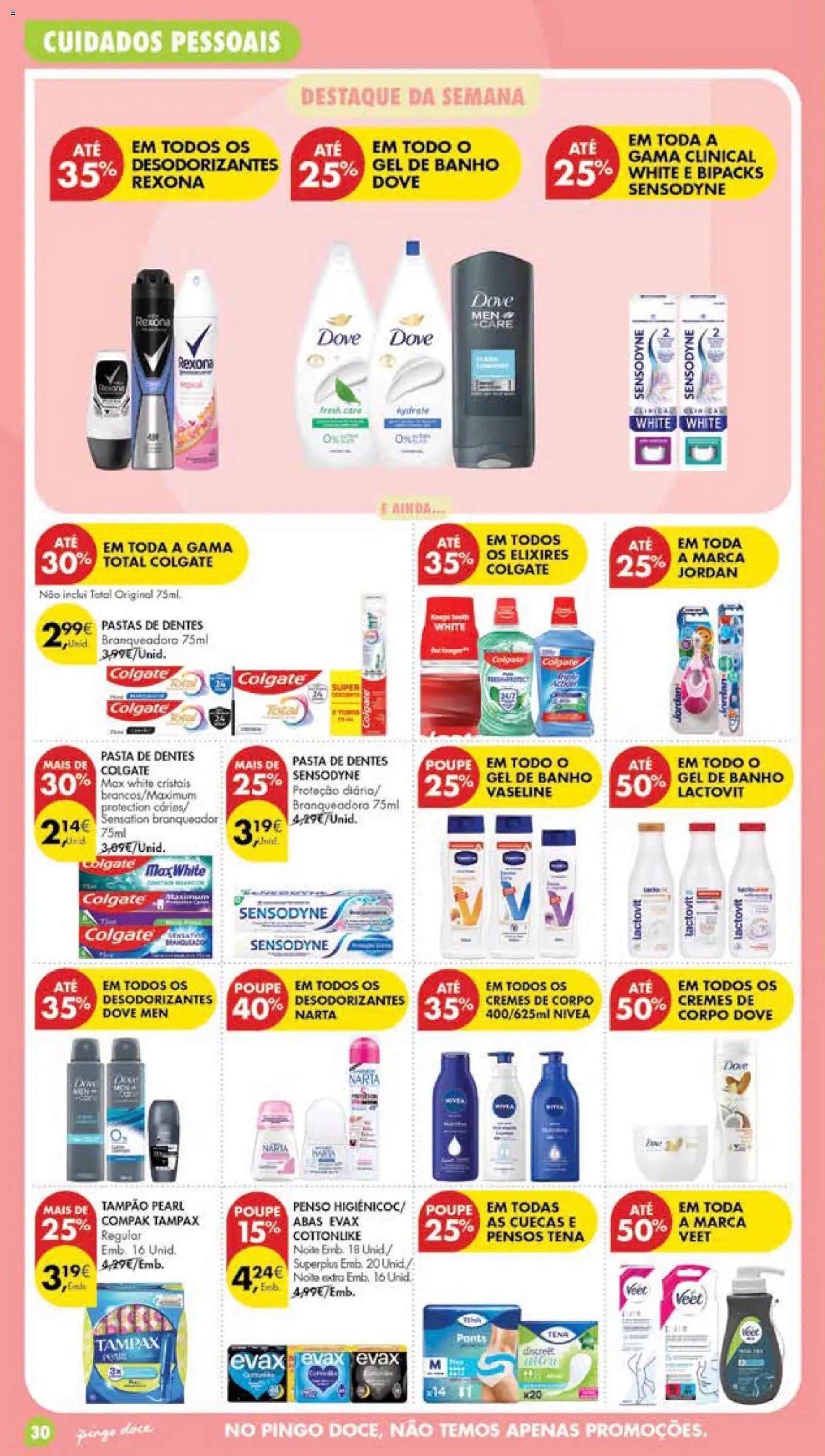 Pingo Doce Poupe Esta Semana Madeira │ válido de 04/08/2026 | Página: 30 | Produtos: Gel de banho, Pasta de dentes, Banho, Cuecas