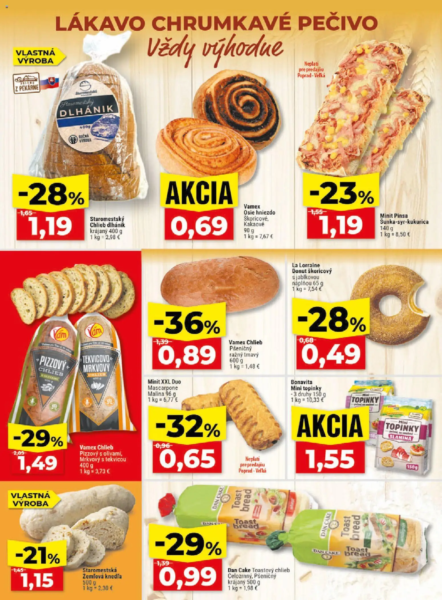 Nové Klas akcie – leták je platný od 31.08.2026 | Strana: 8 | Produkty: Chlieb, Toastový chlieb, Mascarpone, Pečivo