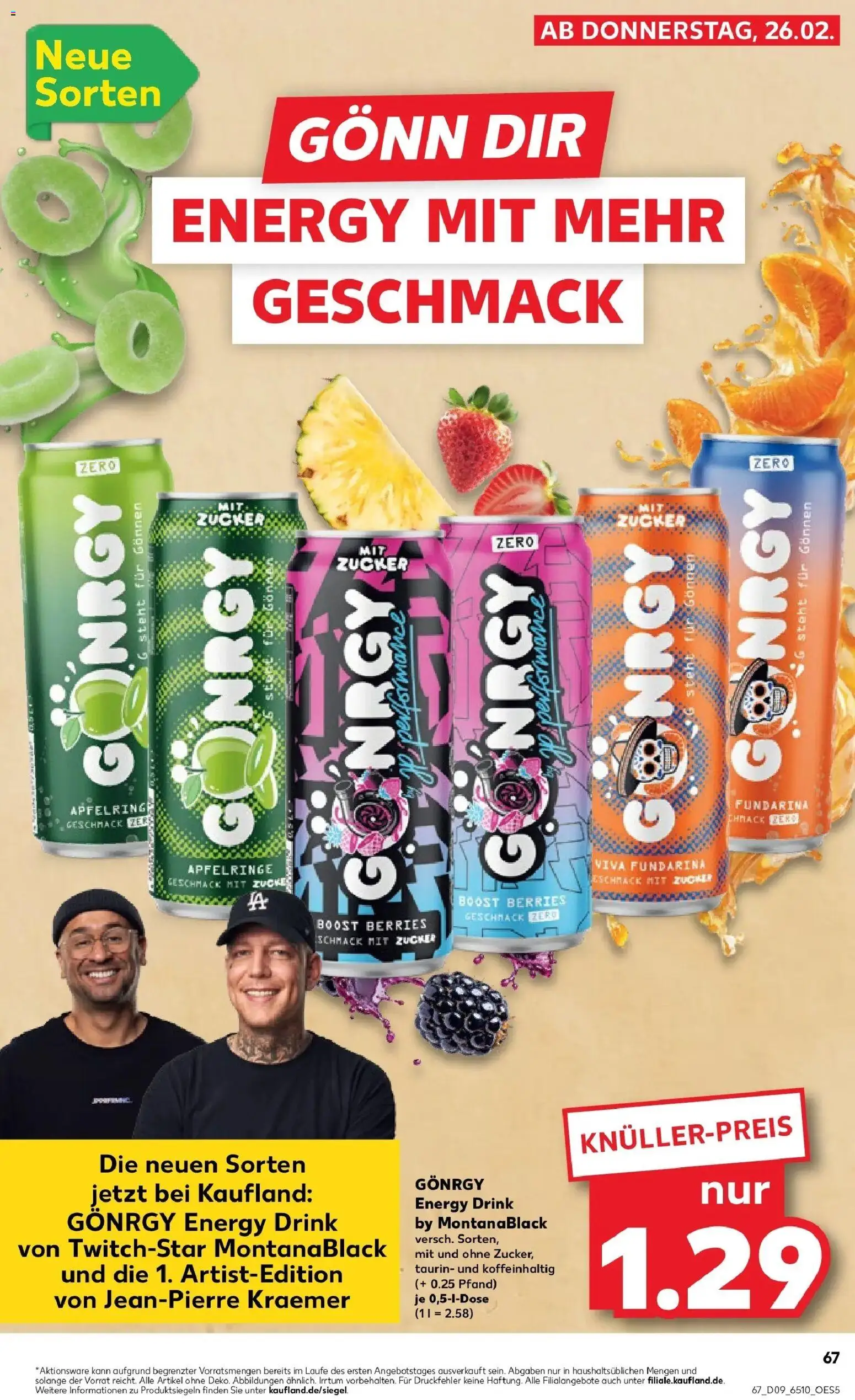 Kaufland prospekt Emmerich Am Rhein	 – gültig ab 26.02.2026 | Seite: 67 | Produkte: Energy, Zucker