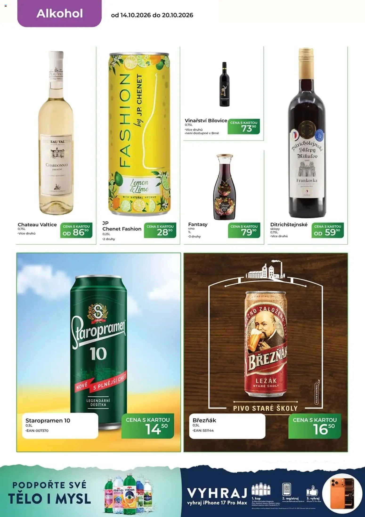 Tamda Foods leták od 14.10.2026 | Strana: 14 | Produkty: Vál, Staropramen, Víno, Alkohol