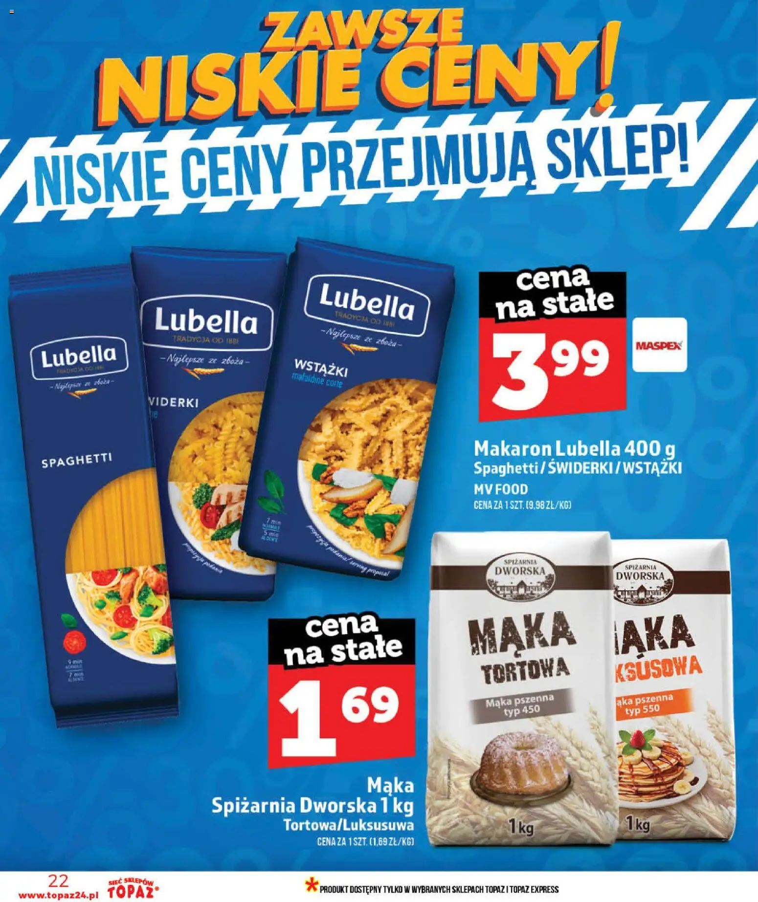 Topaz gazetka - MAZ od 28.05.2026 | Strona: 22 | Produkty: Makaron