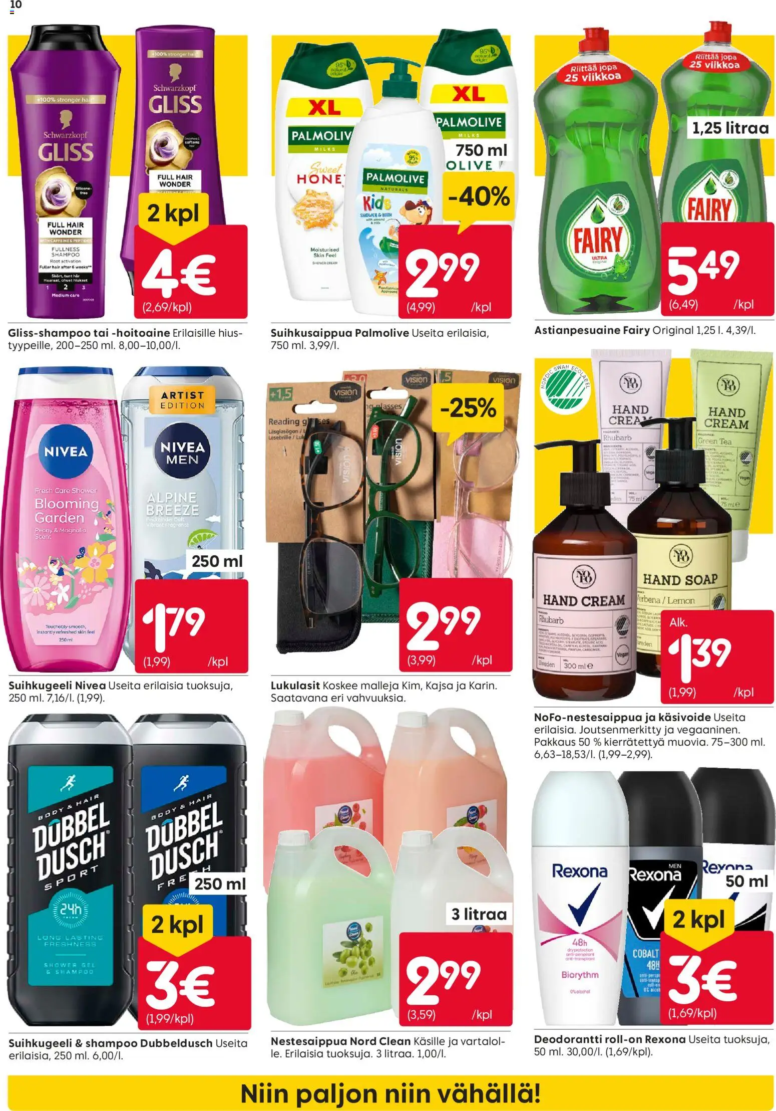 Rusta tarjoukset – voimassa 20/07/2026 alkaen | Sivu: 10 | Tuotteet: Shampoo, Käsivoide, Suihkugeeli, Astianpesuaine