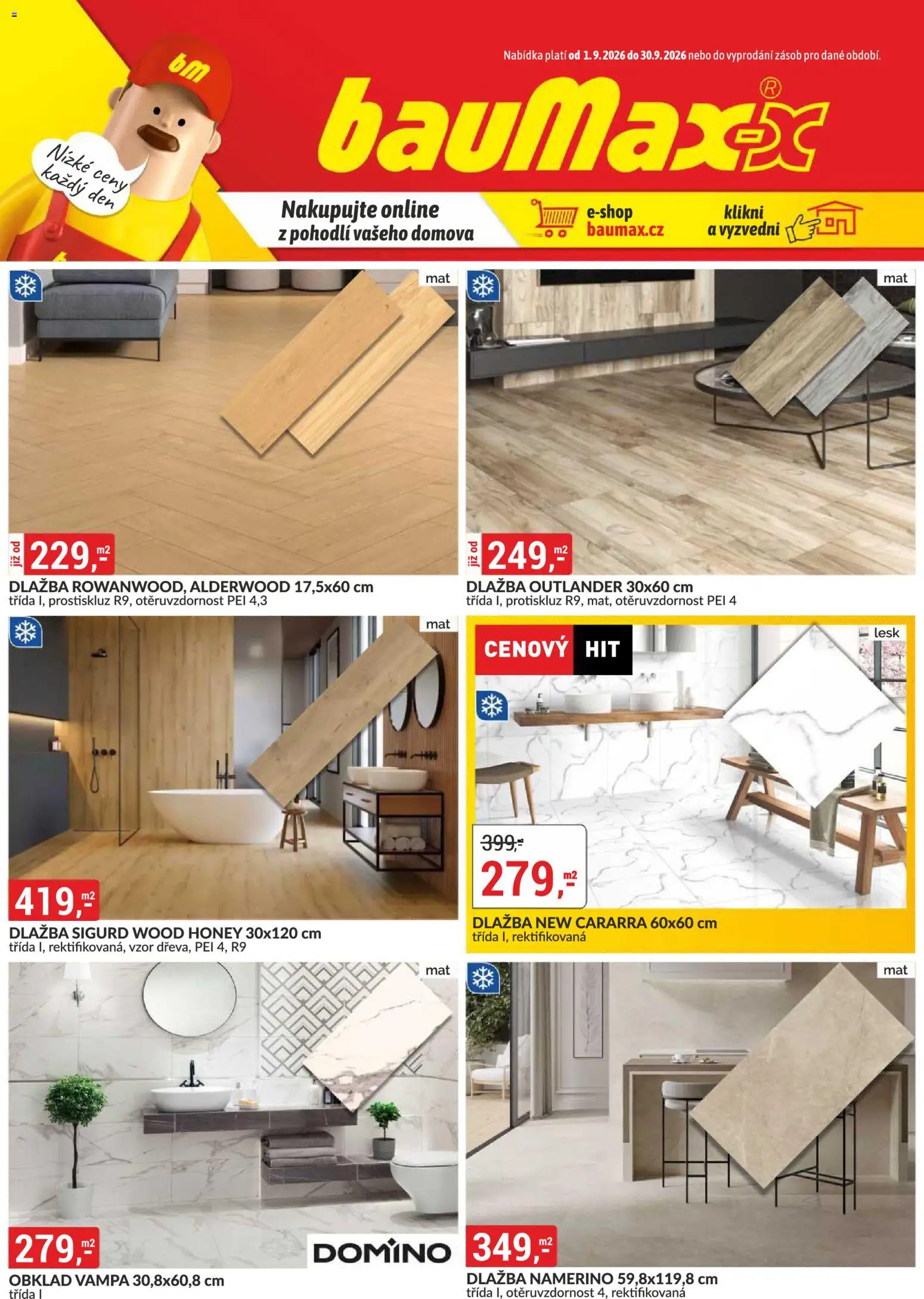 BAUMAX leták od 01.09.2026 | Strana: 1 | Produkty: Dlažba