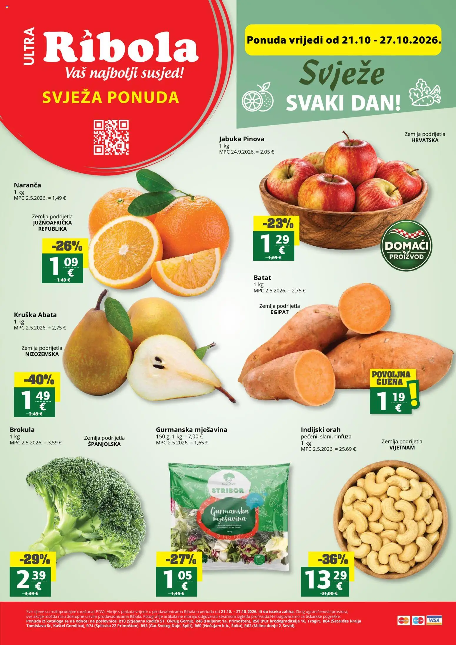 Ribola katalog | vrijedi od 21.10.2026 | Stranica: 1 | Proizvodi: Zemlja, Kruška, Jabuka, Orah