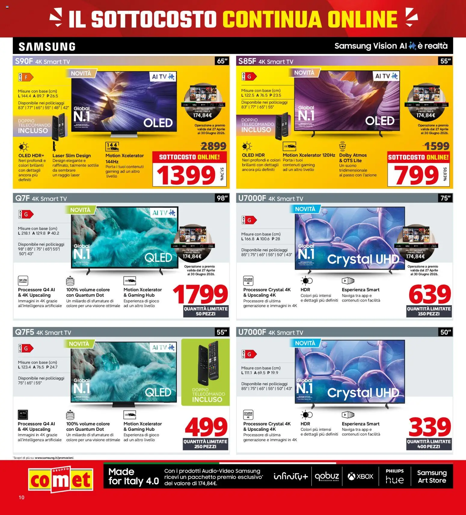 Volantino Comet del 18.05.2026 | Pagina: 10 | Prodotti: TV, Xbox, Gioco, Samsung